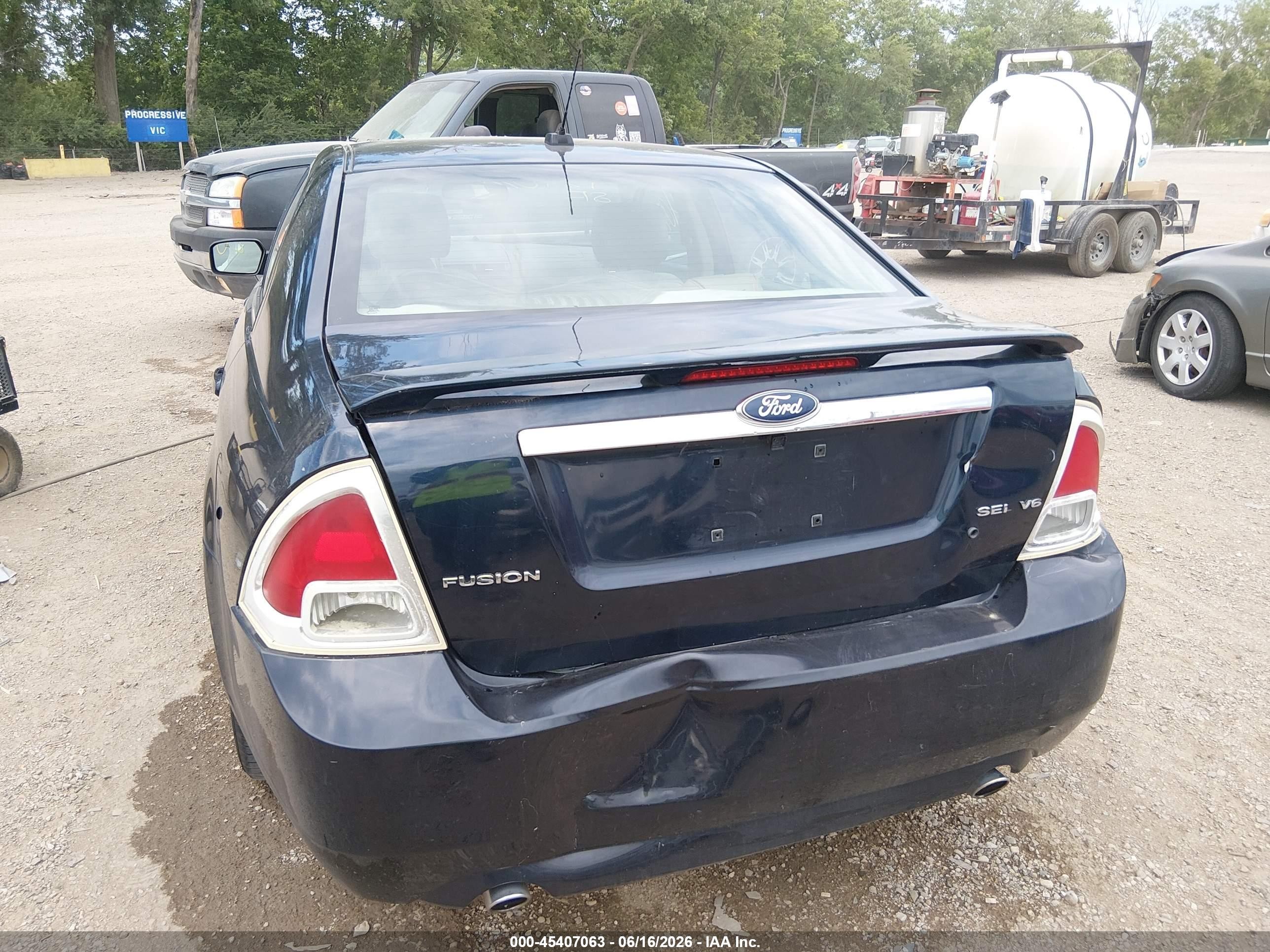 2008 Ford Fusion Sel Dark Blue vin: 3FAHP081X8R273282