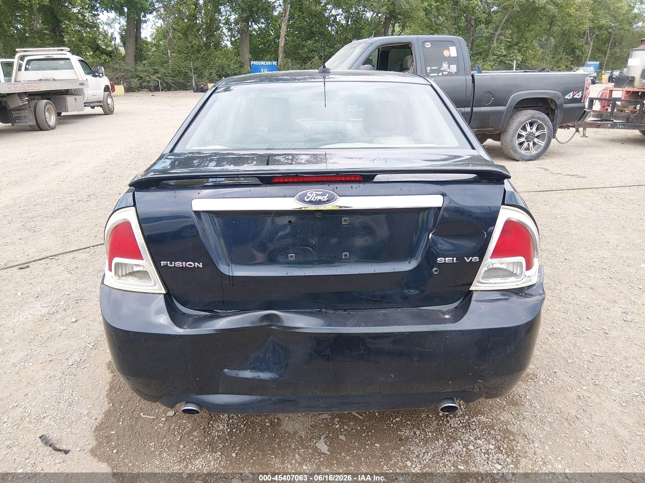 2008 Ford Fusion Sel Dark Blue vin: 3FAHP081X8R273282