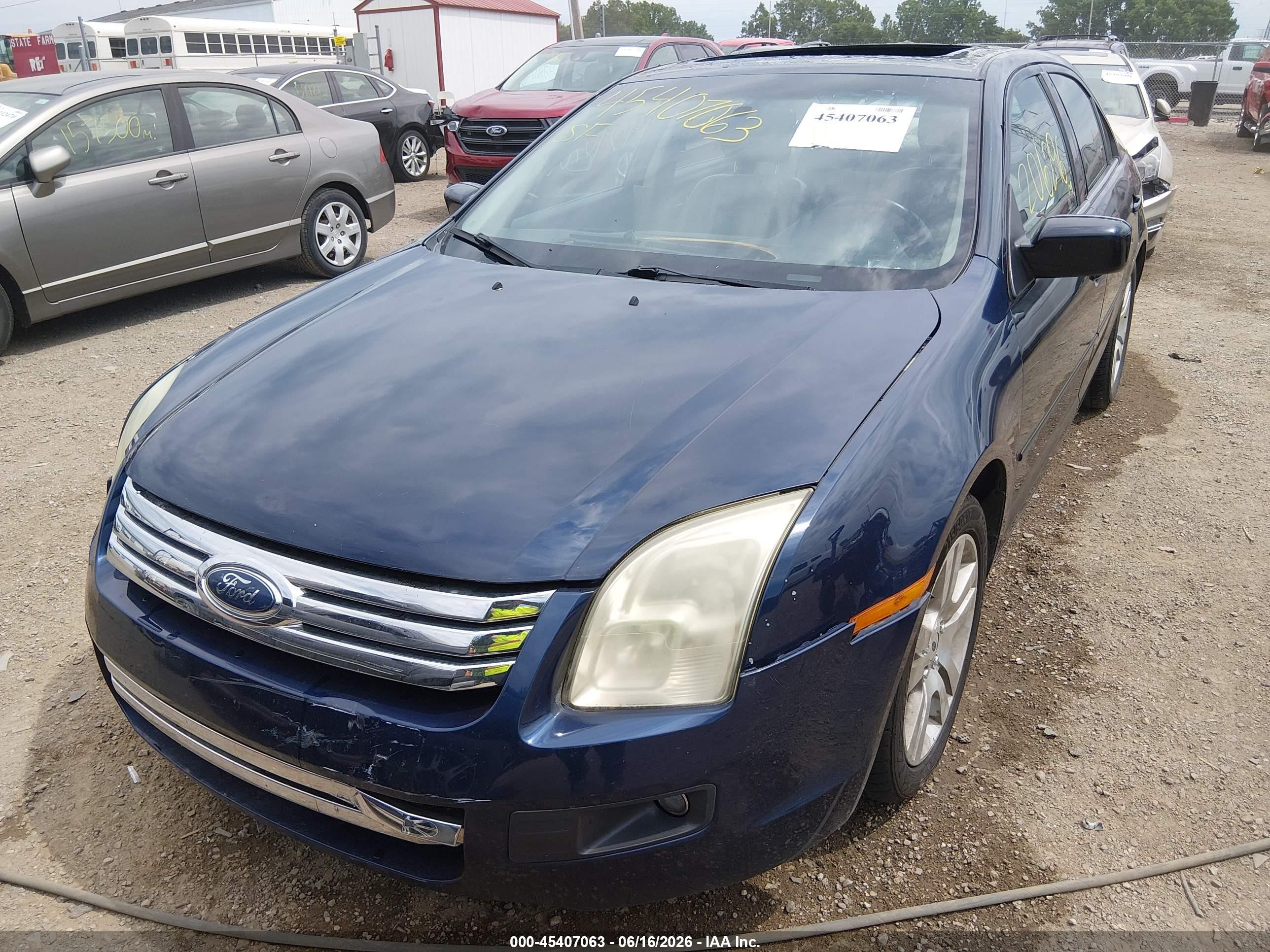 2008 Ford Fusion Sel Dark Blue vin: 3FAHP081X8R273282