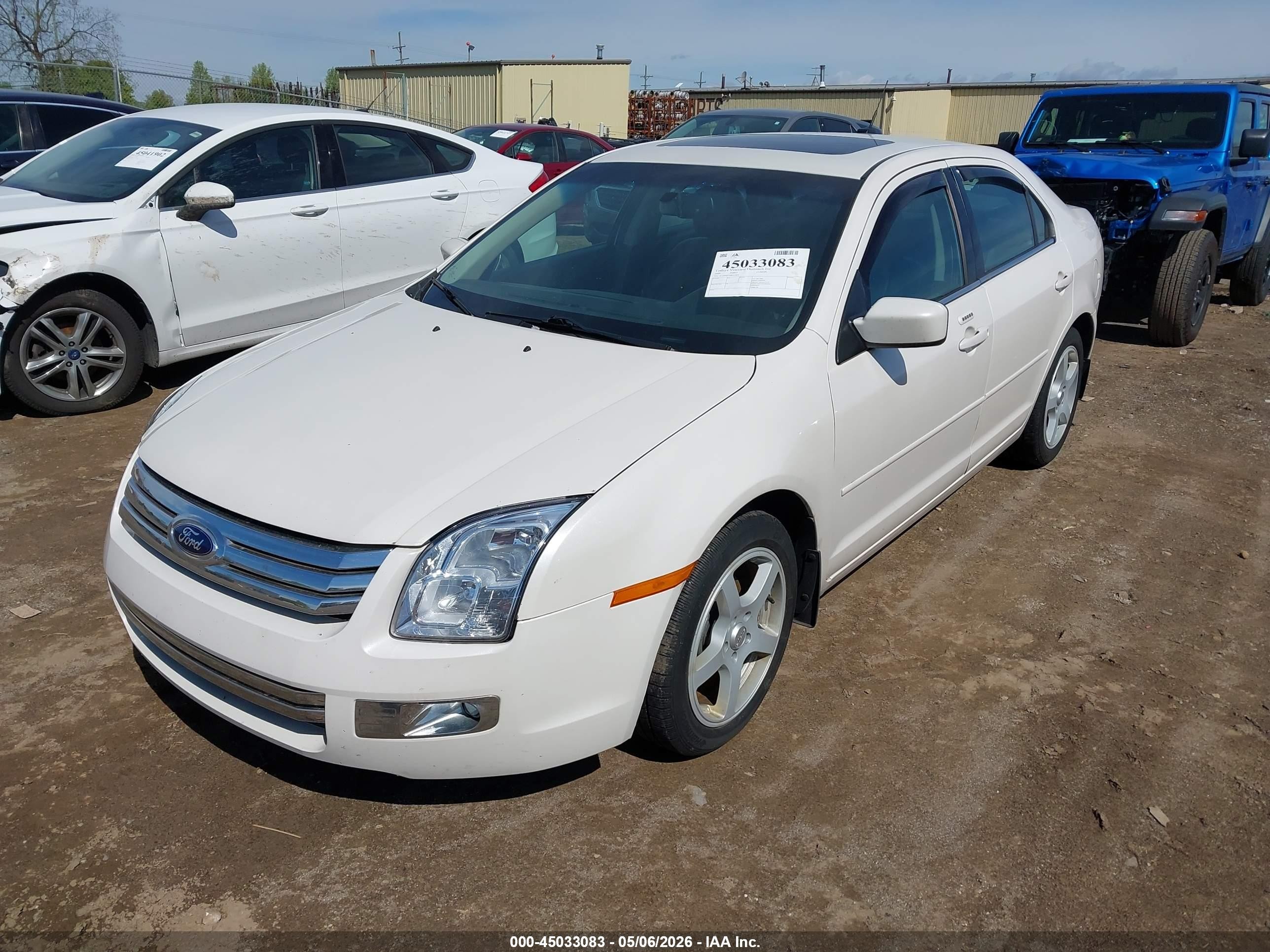 2009 Ford Fusion Sel White vin: 3FAHP081X9R152849