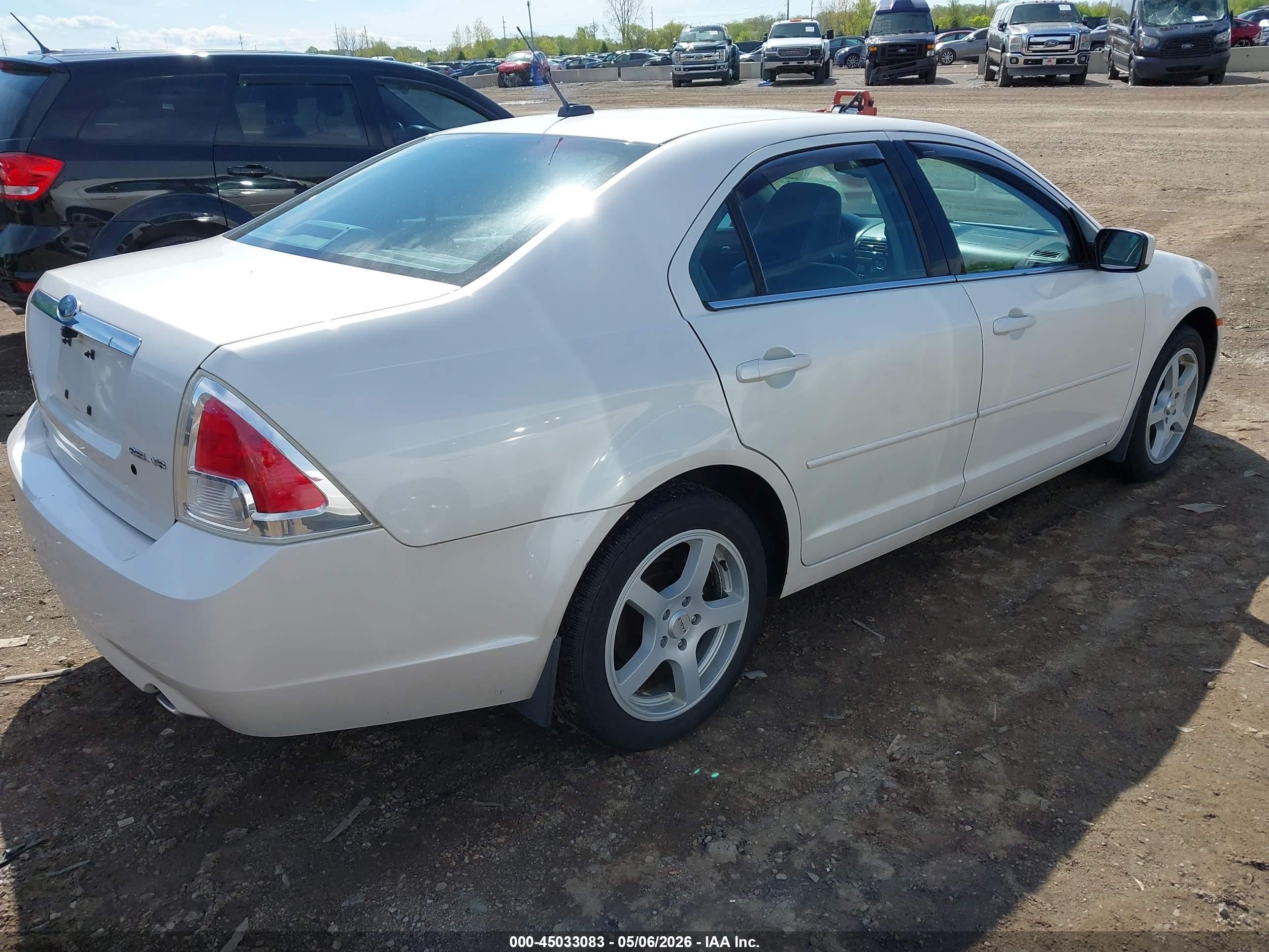 2009 Ford Fusion Sel White vin: 3FAHP081X9R152849