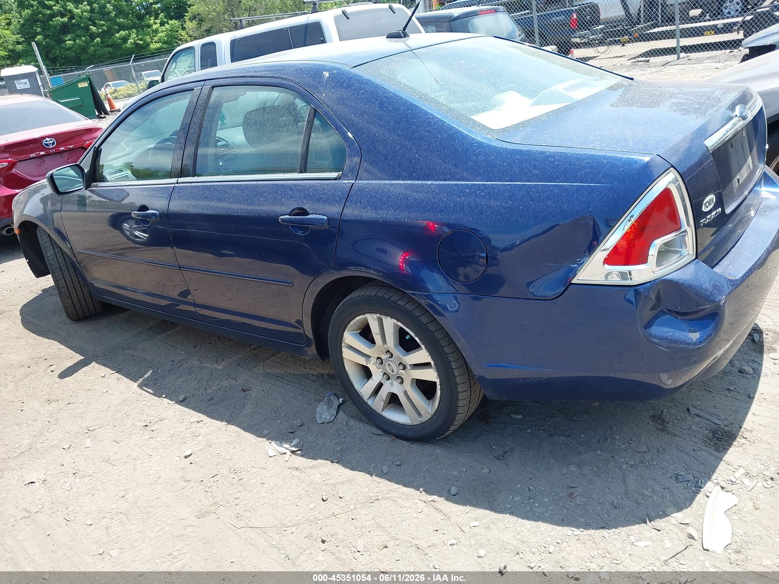 2007 Ford Fusion Sel Blue vin: 3FAHP08Z17R128457