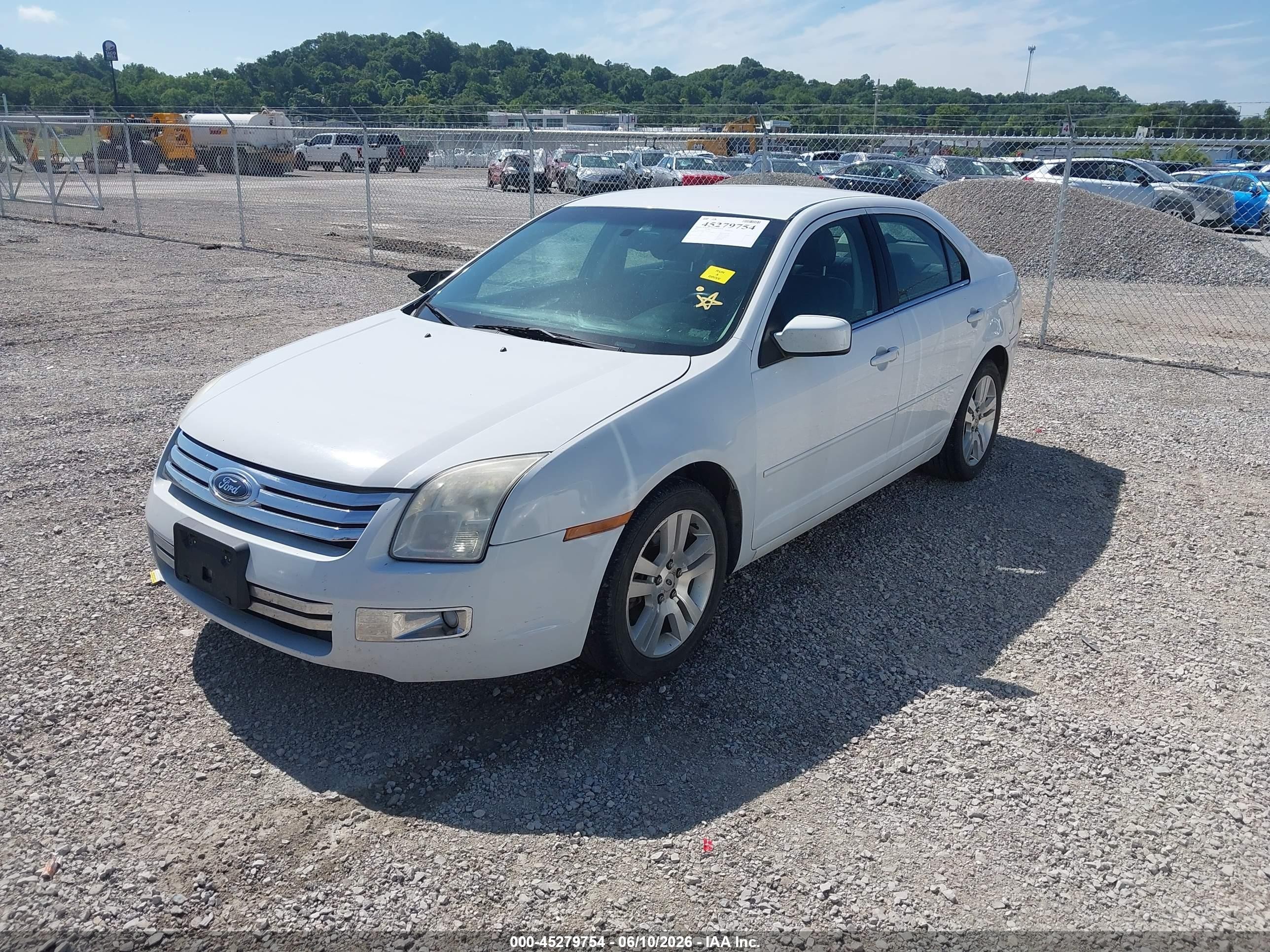 2007 Ford Fusion Sel White vin: 3FAHP08Z27R125227