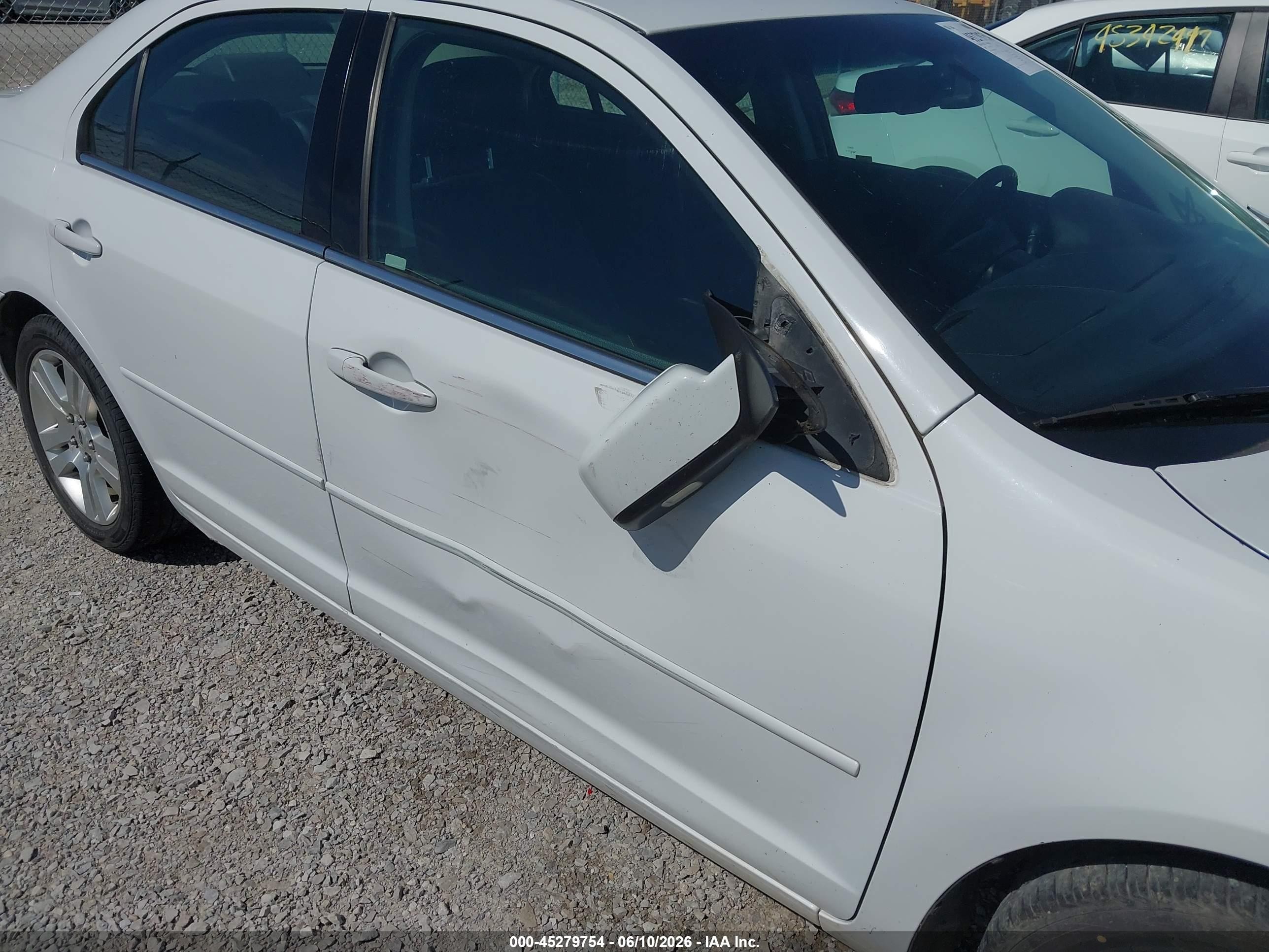 2007 Ford Fusion Sel White vin: 3FAHP08Z27R125227