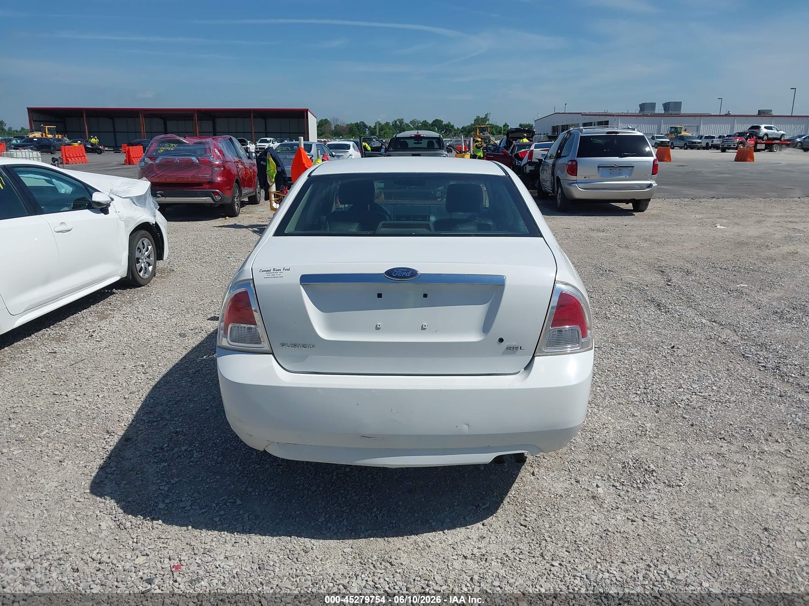 2007 Ford Fusion Sel White vin: 3FAHP08Z27R125227