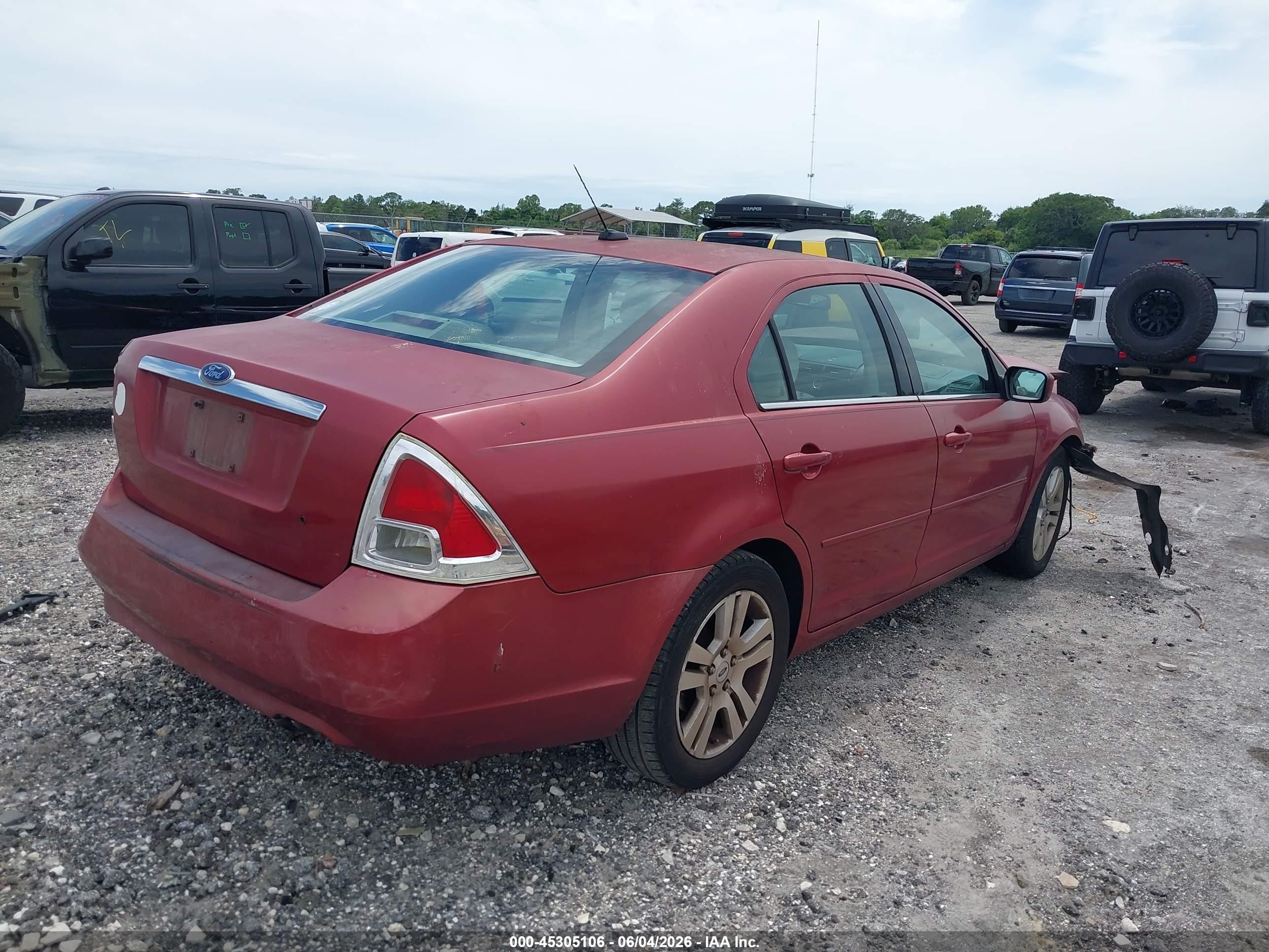 2008 Ford Fusion Sel Red vin: 3FAHP08Z28R269569