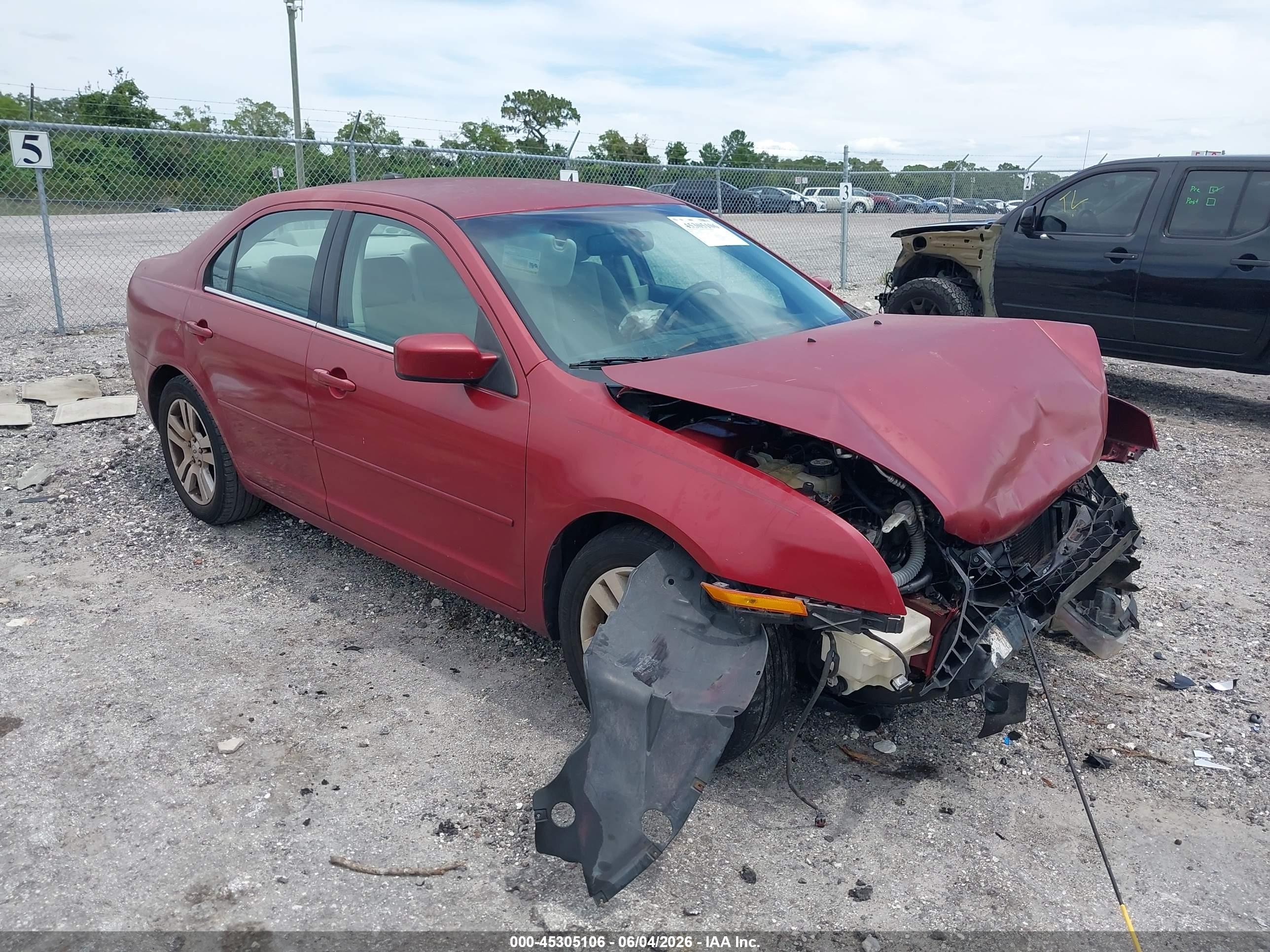 2008 Ford Fusion Sel Red vin: 3FAHP08Z28R269569