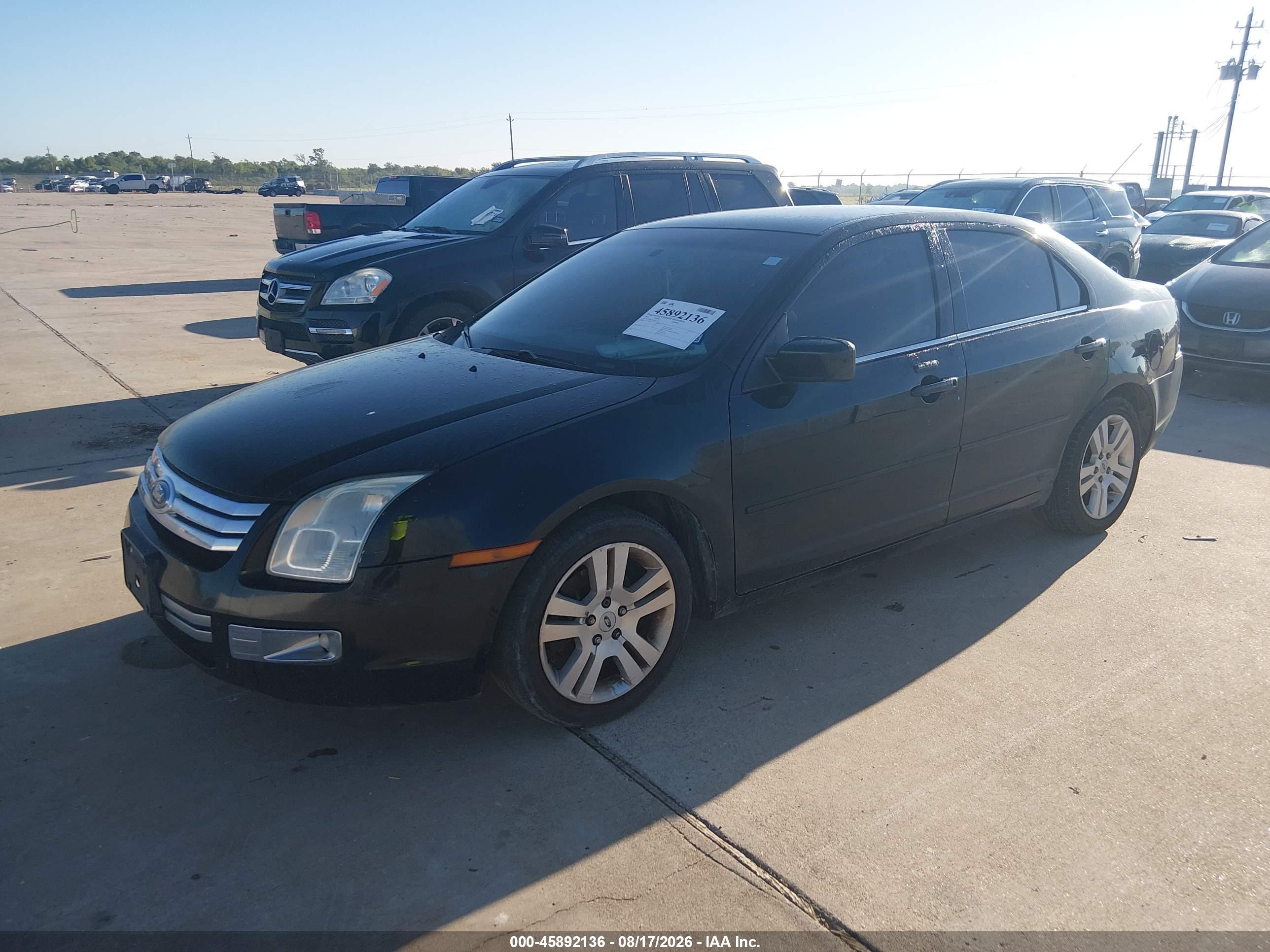 2007 Ford Fusion Sel Black vin: 3FAHP08Z37R119372