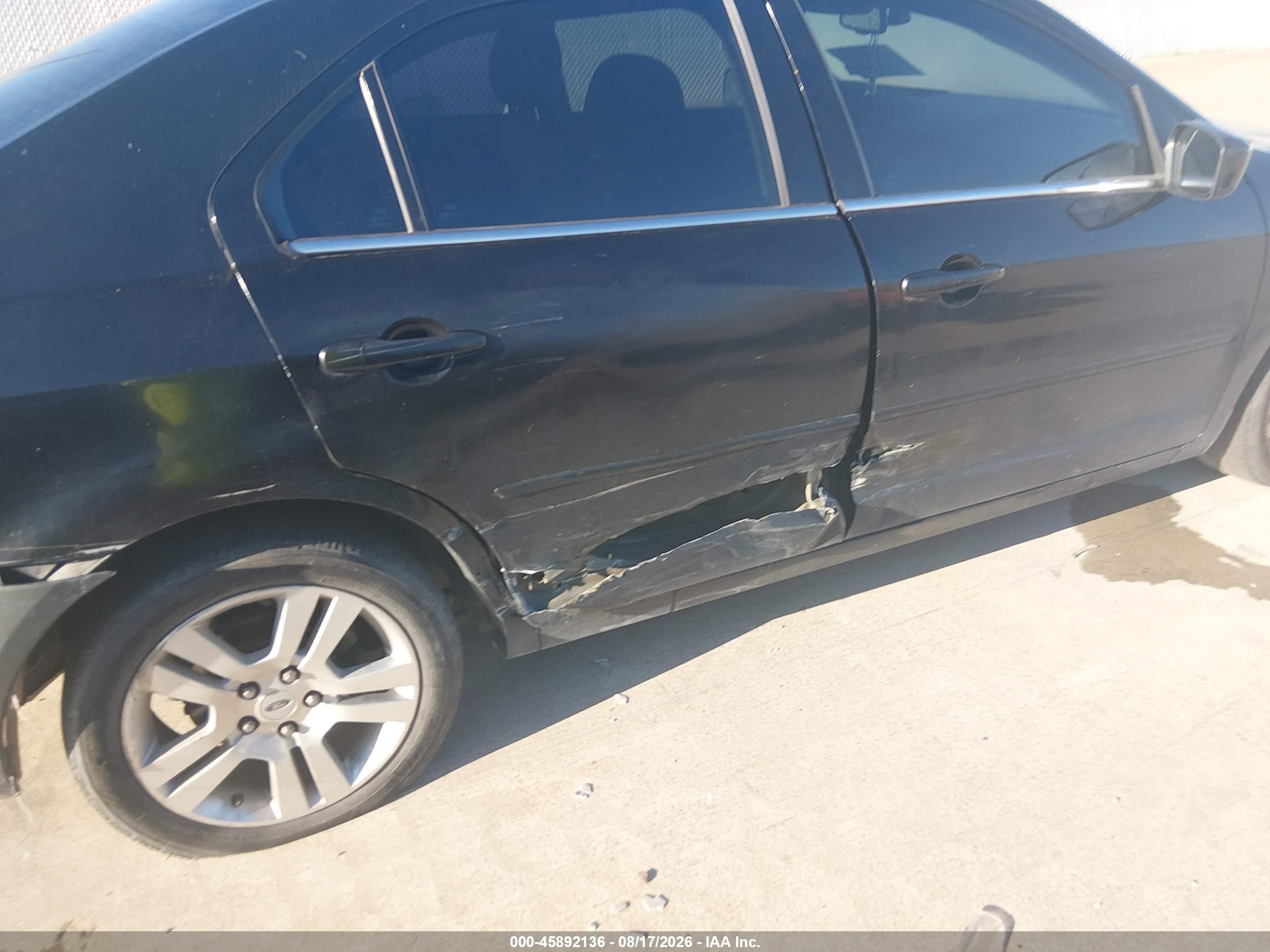 2007 Ford Fusion Sel Black vin: 3FAHP08Z37R119372