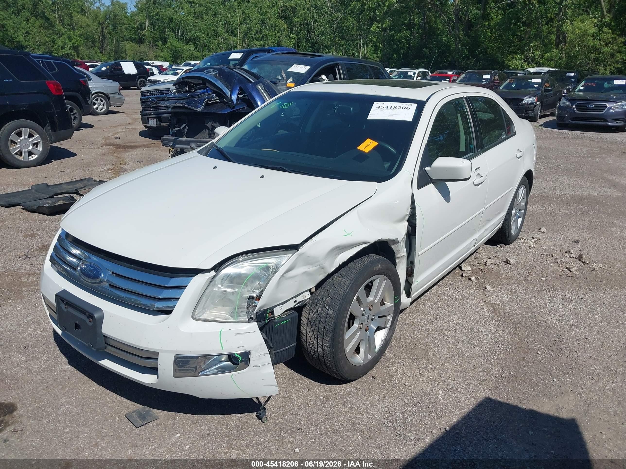 2009 Ford Fusion Sel White vin: 3FAHP08Z39R172432