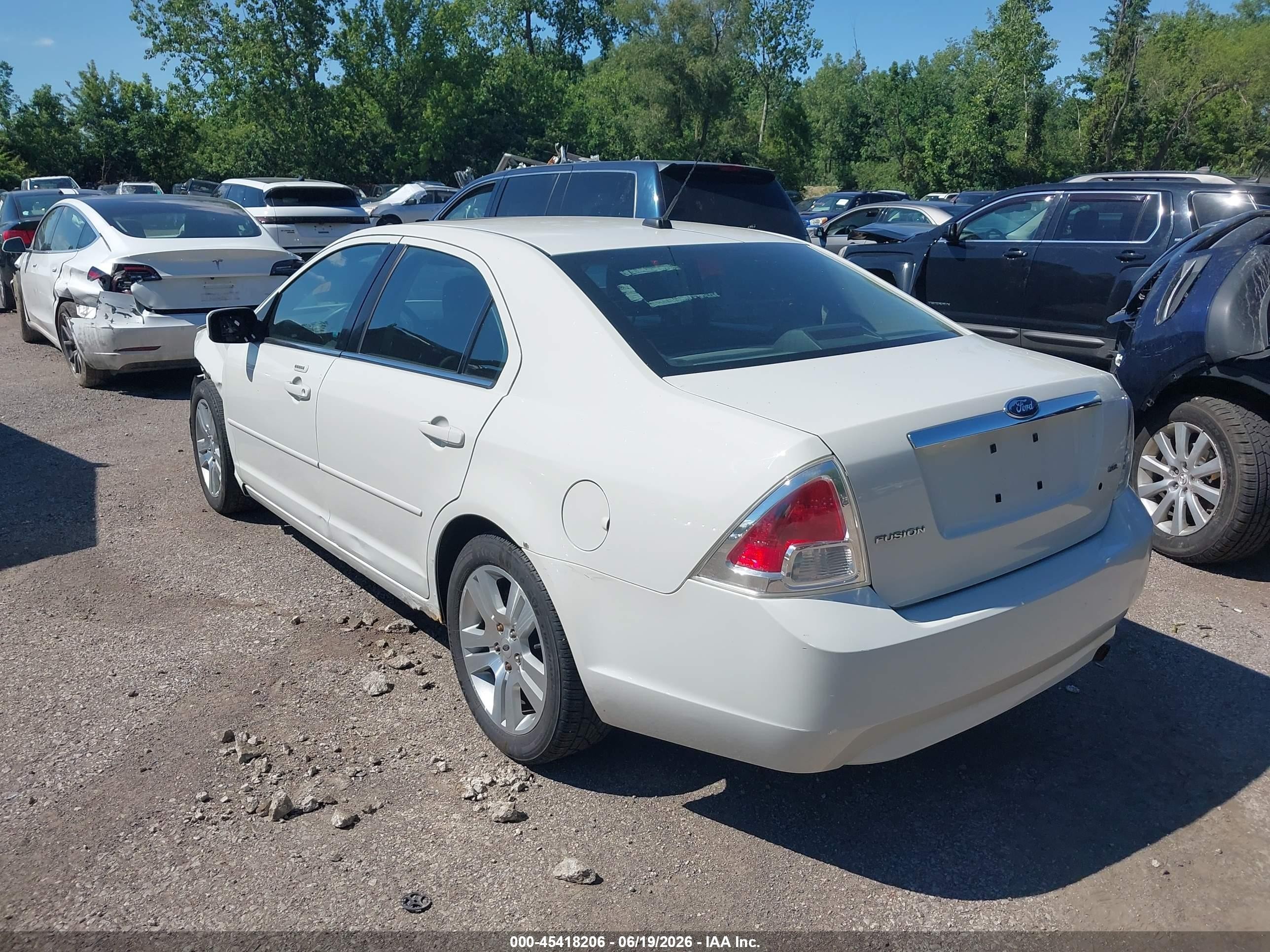 2009 Ford Fusion Sel White vin: 3FAHP08Z39R172432