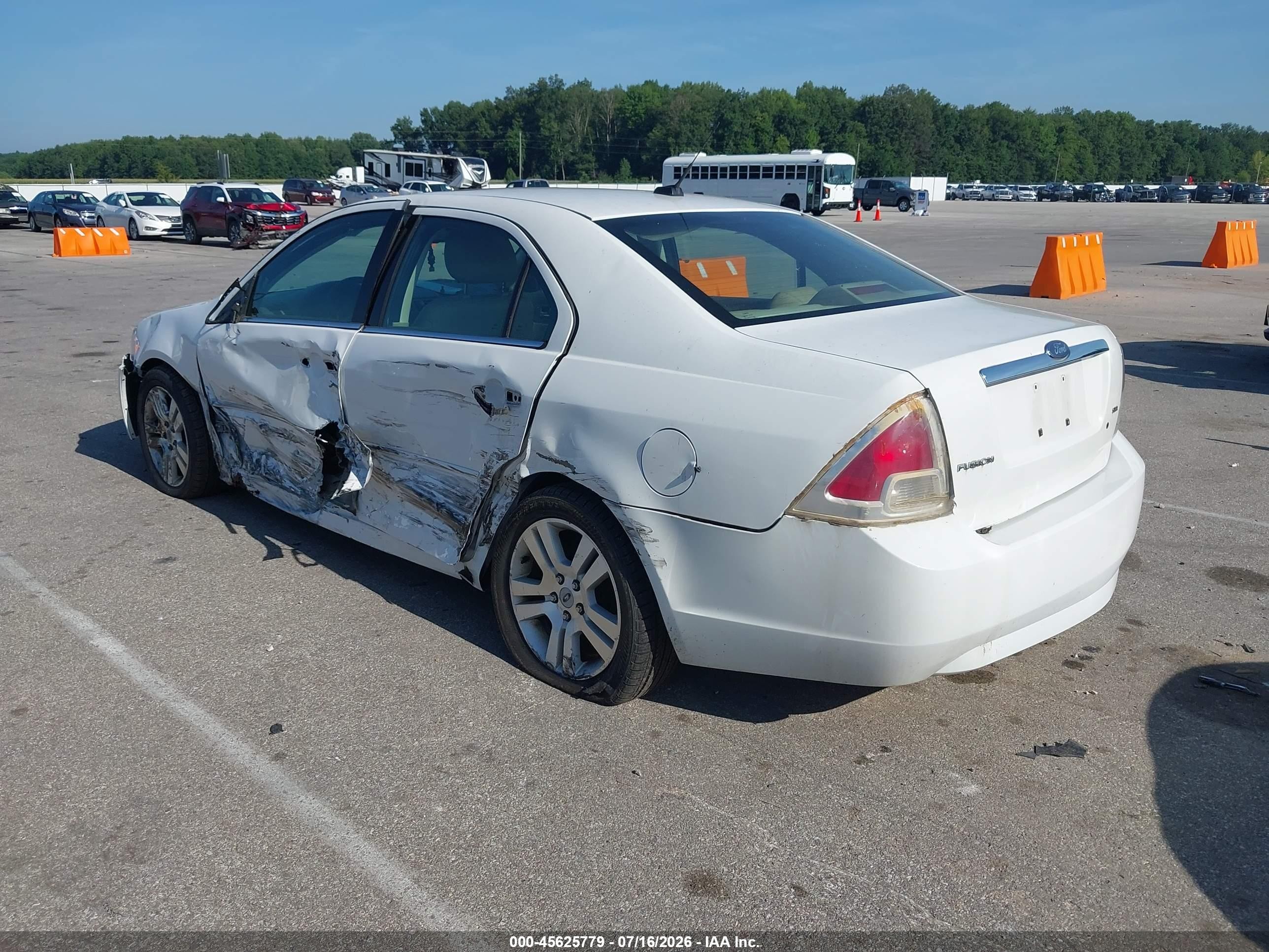 2007 Ford Fusion Sel White vin: 3FAHP08Z47R279065