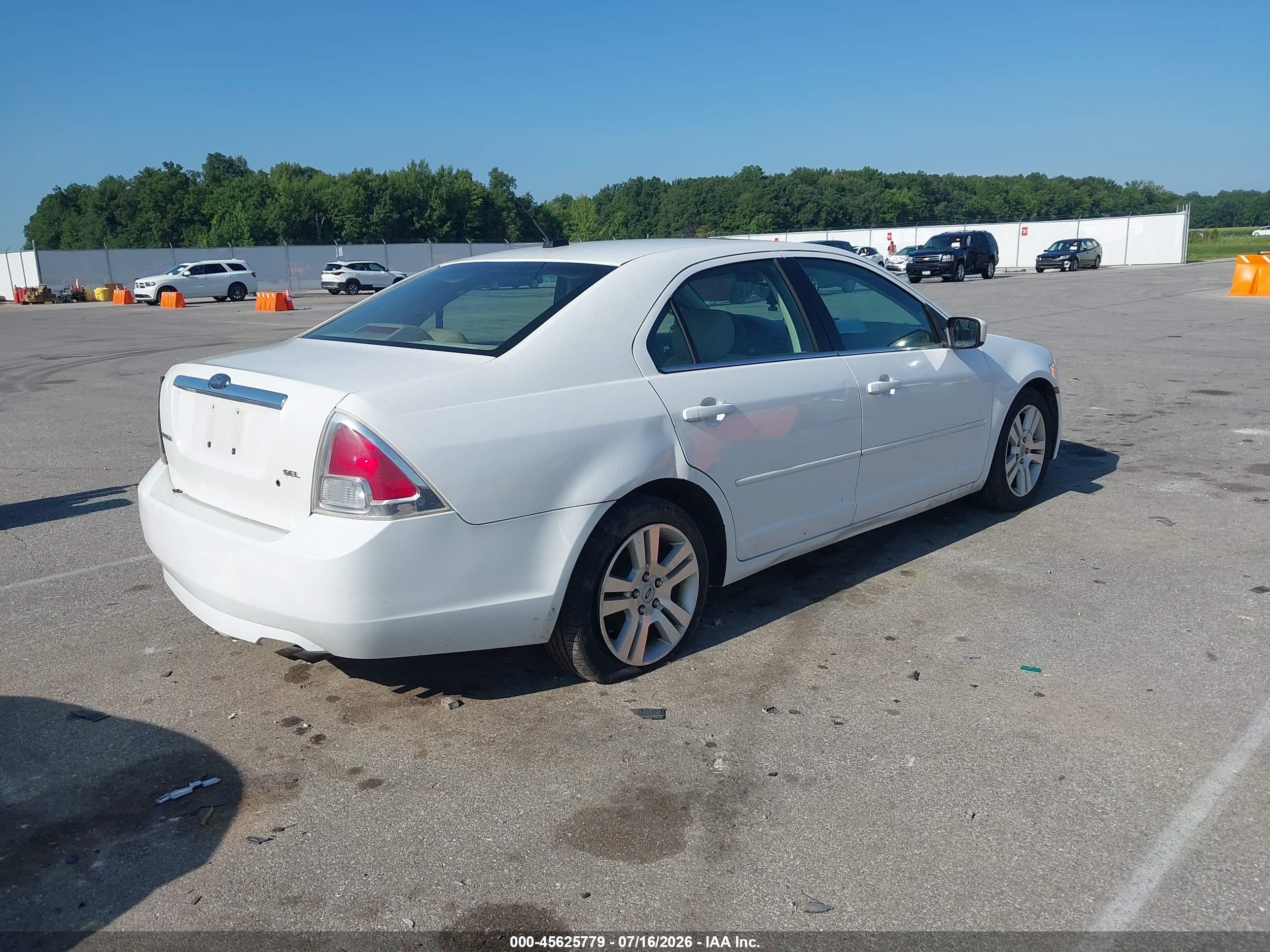 2007 Ford Fusion Sel White vin: 3FAHP08Z47R279065