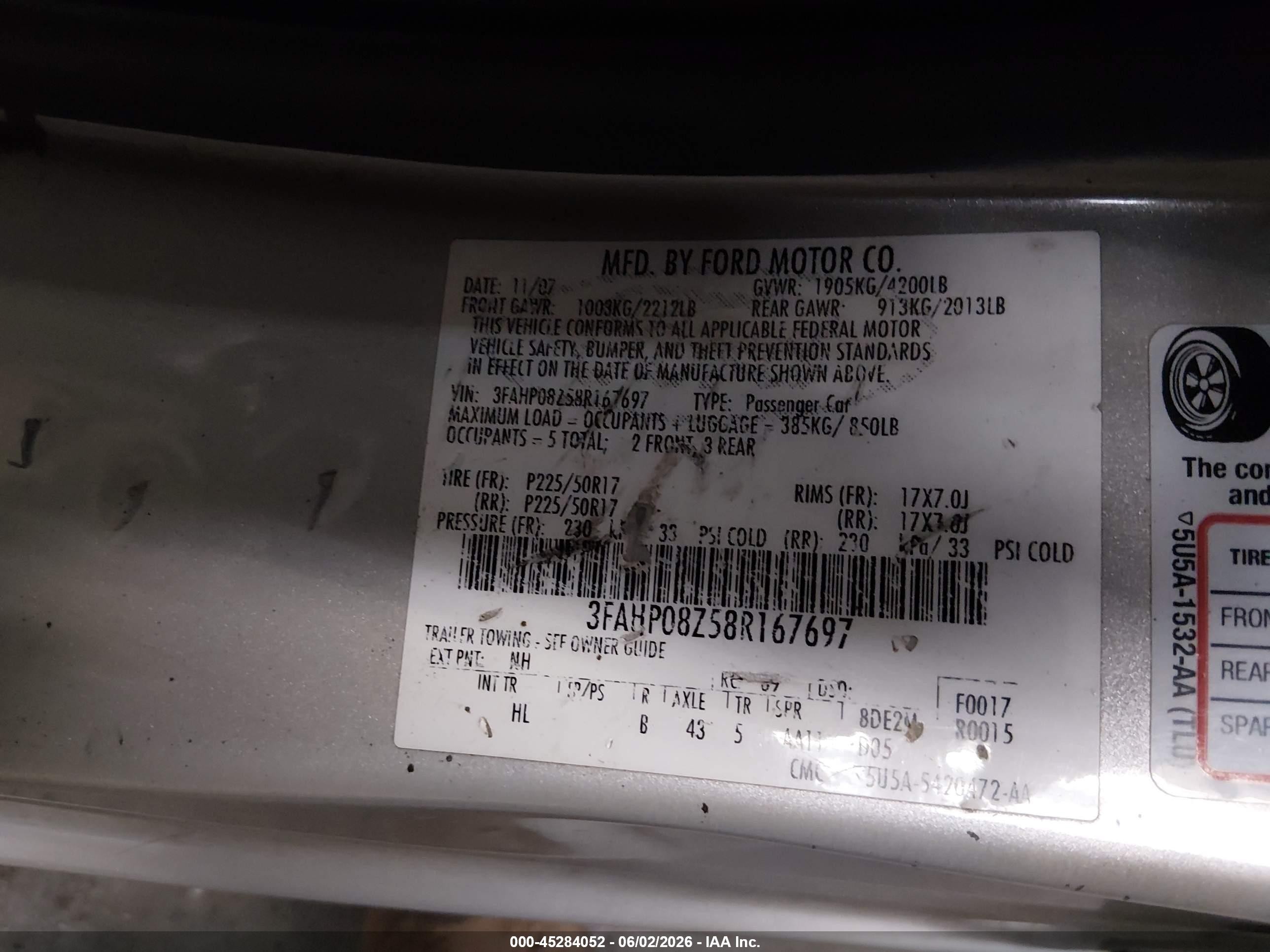 2008 Ford Fusion Sel Желто-коричневый vin: 3FAHP08Z58R167697