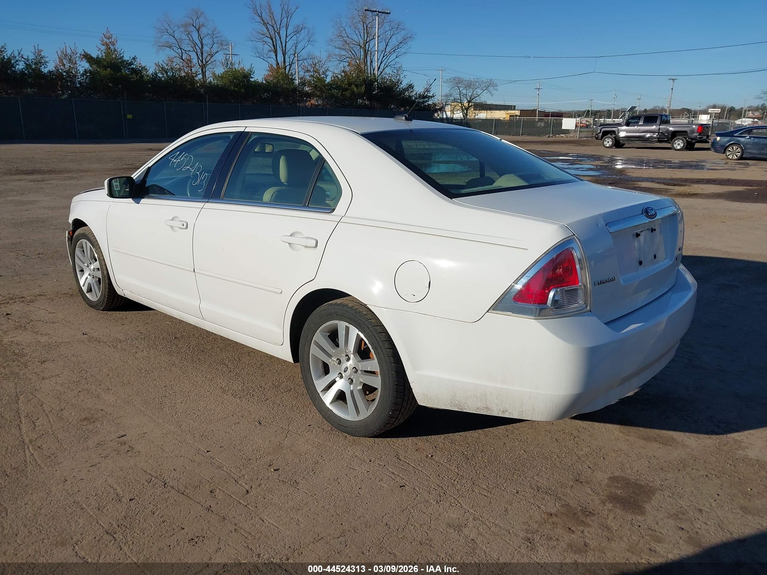 2007 Ford Fusion Sel White vin: 3FAHP08Z67R127983