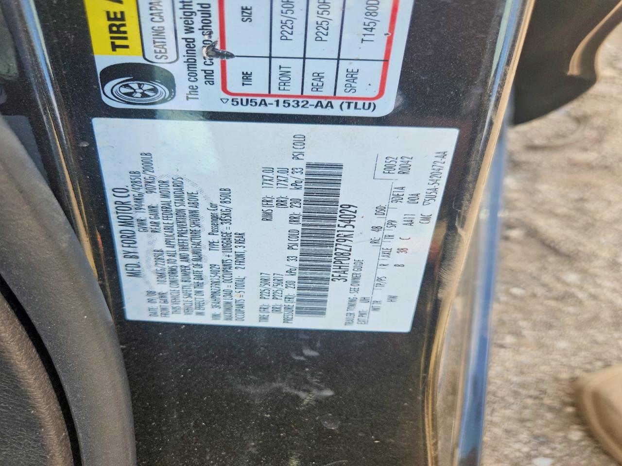 2009 Ford Fusion Sel Black vin: 3FAHP08Z79R154029