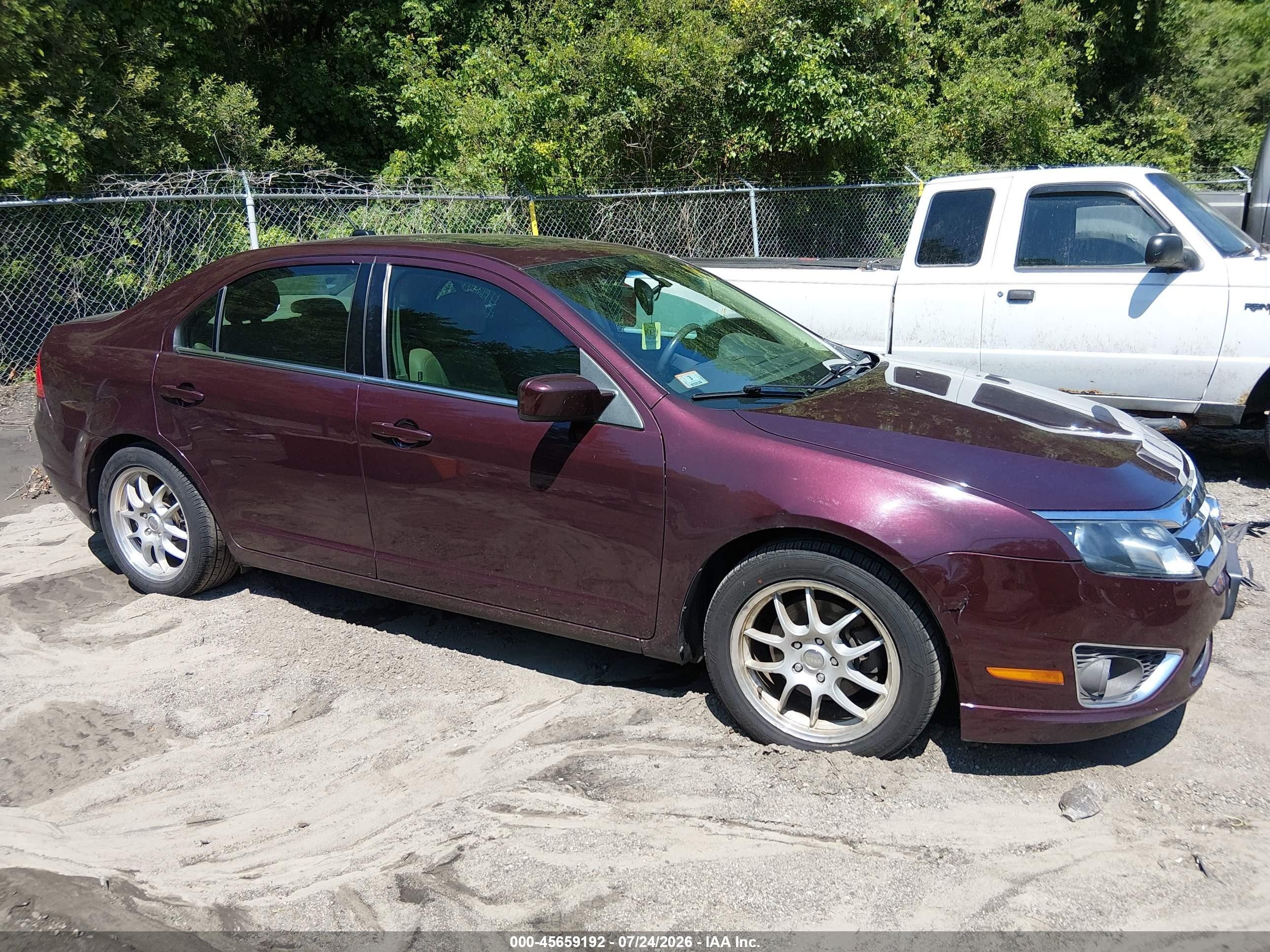 2011 Ford Fusion Sel Burgundy vin: 3FAHP0CG1BR212325