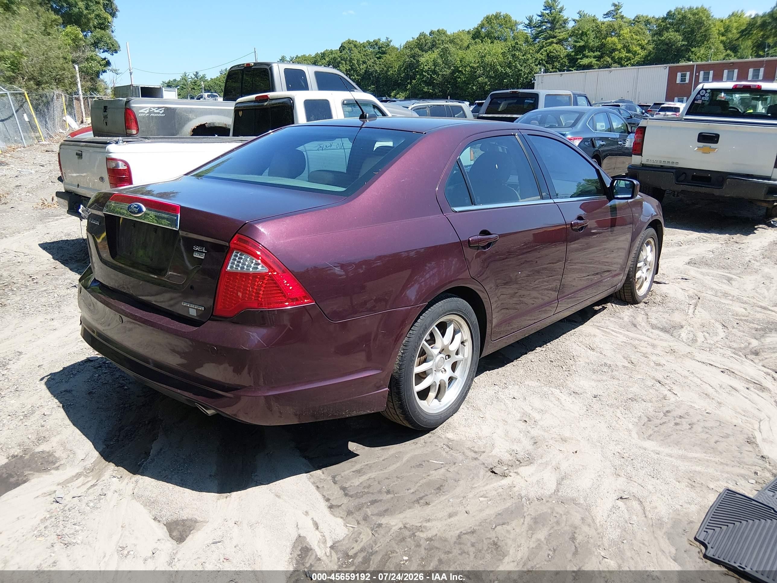 2011 Ford Fusion Sel Burgundy vin: 3FAHP0CG1BR212325