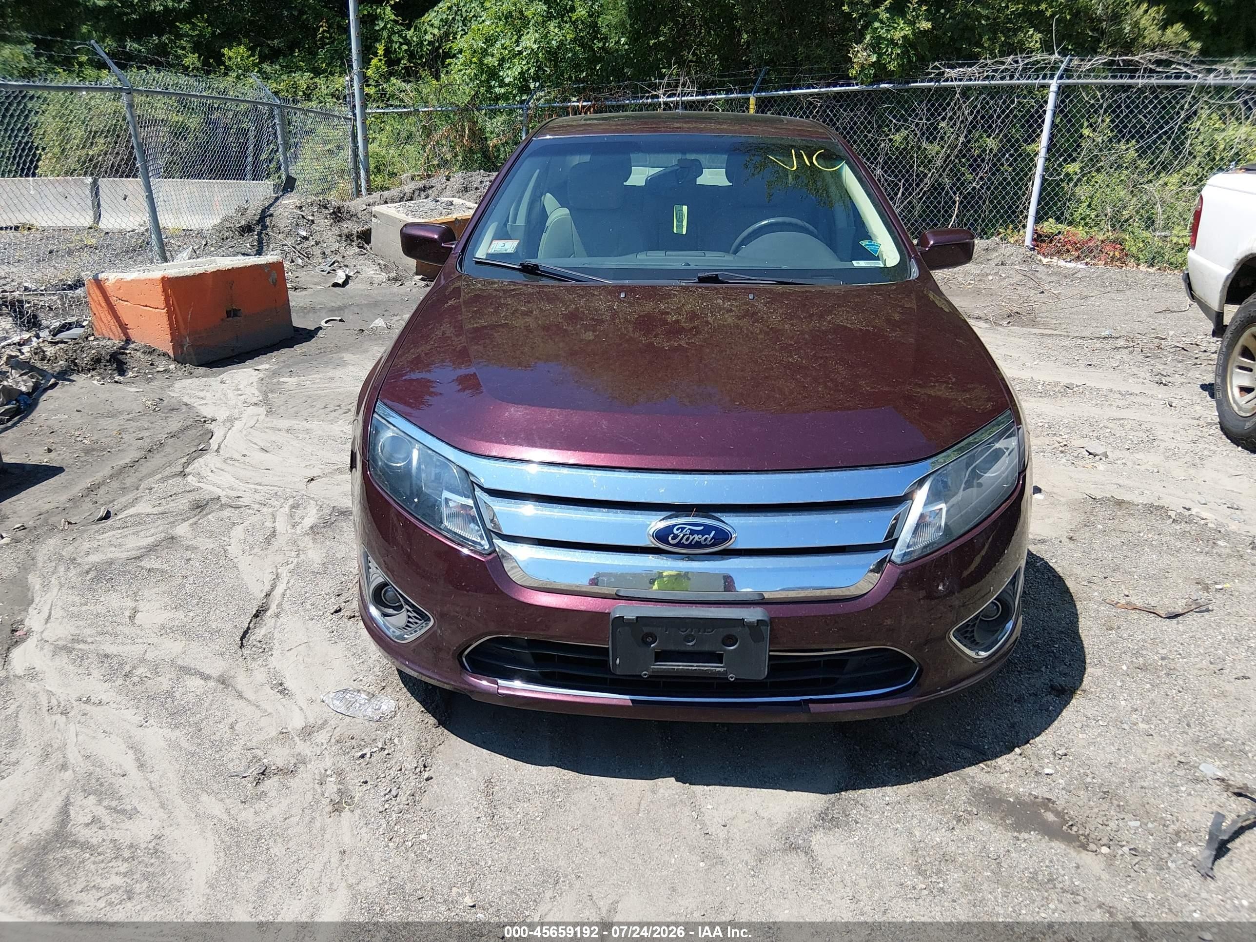 2011 Ford Fusion Sel Burgundy vin: 3FAHP0CG1BR212325
