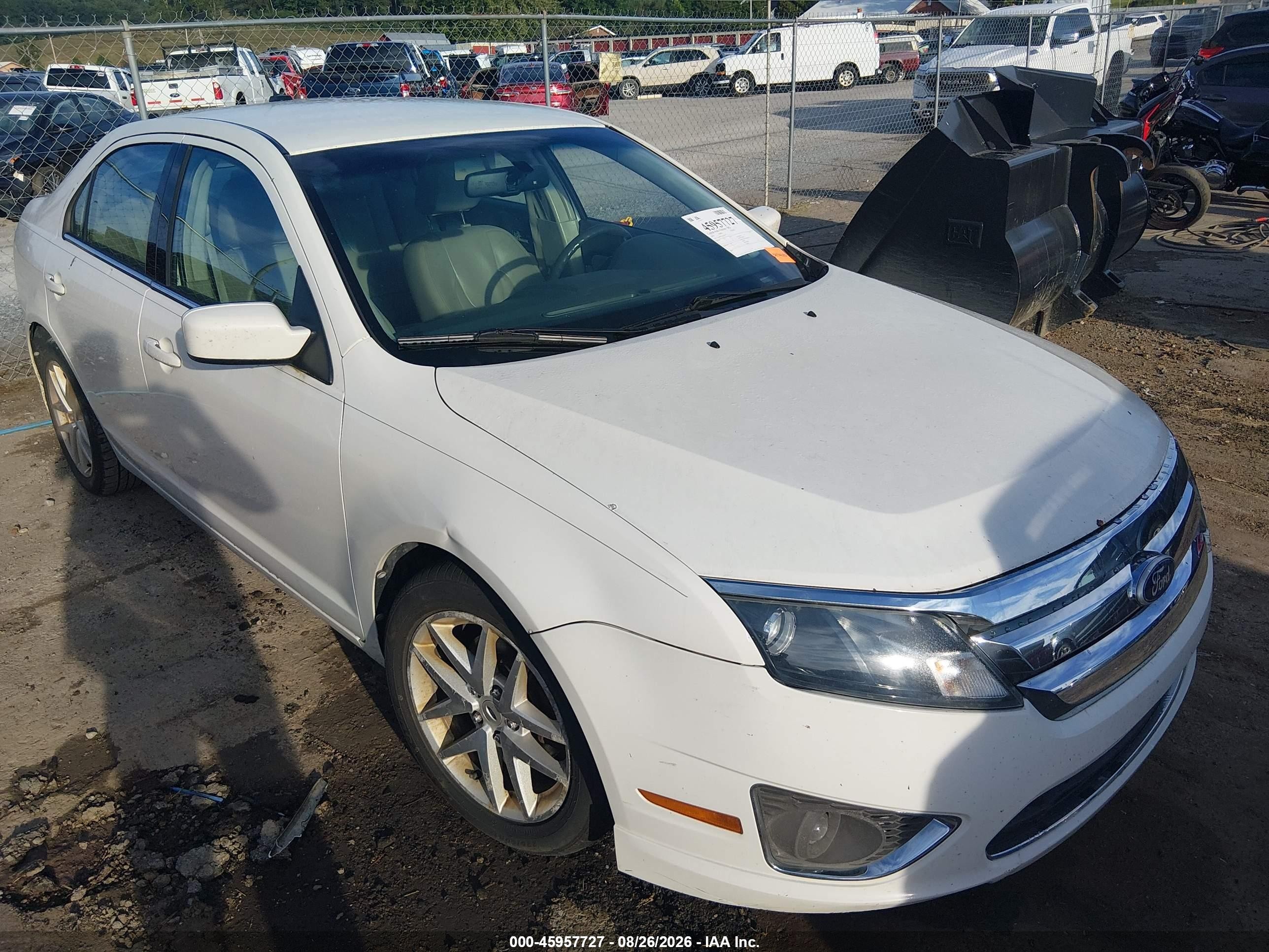 2010 Ford Fusion Sel White vin: 3FAHP0CG2AR336277