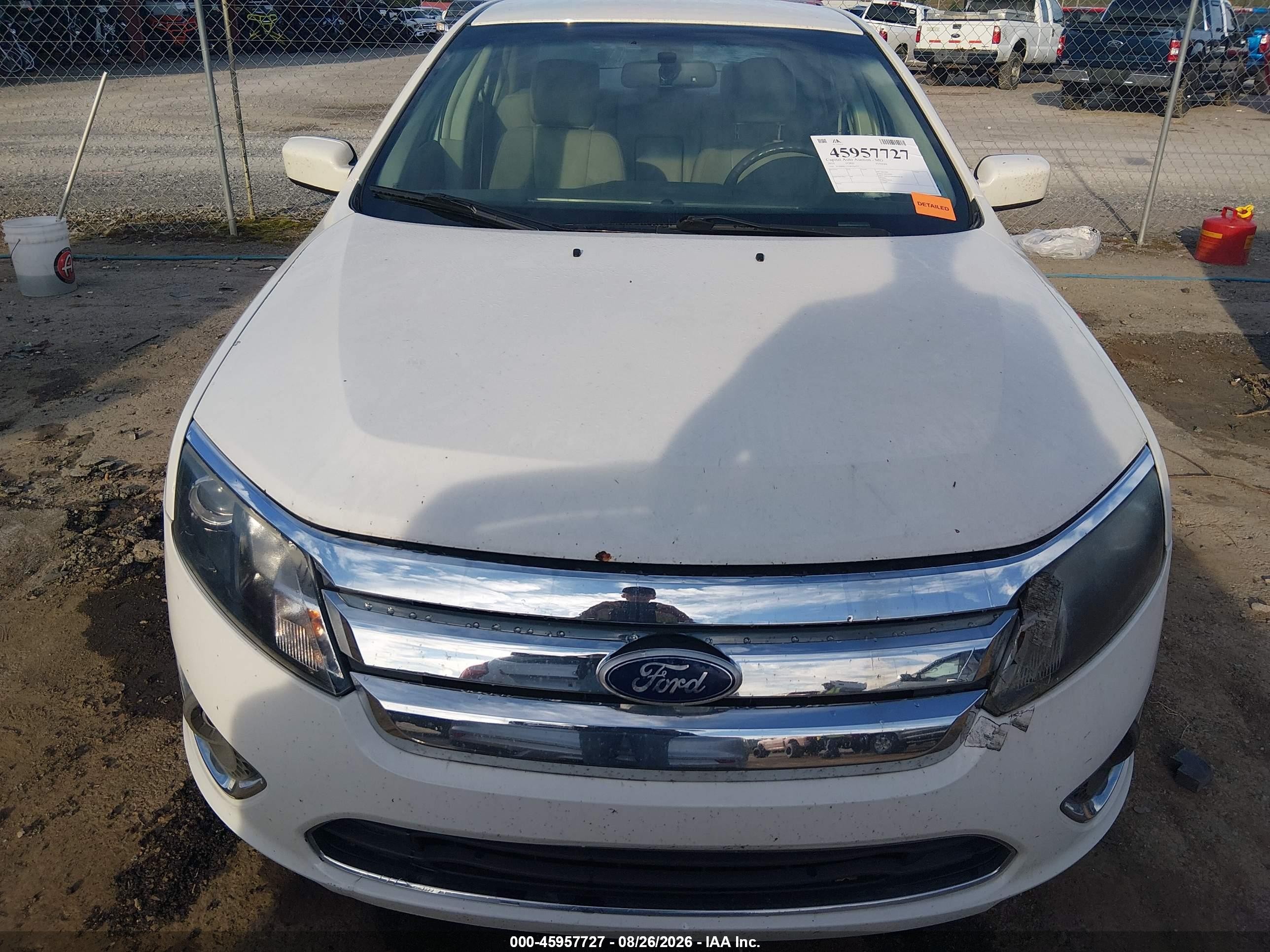 2010 Ford Fusion Sel White vin: 3FAHP0CG2AR336277