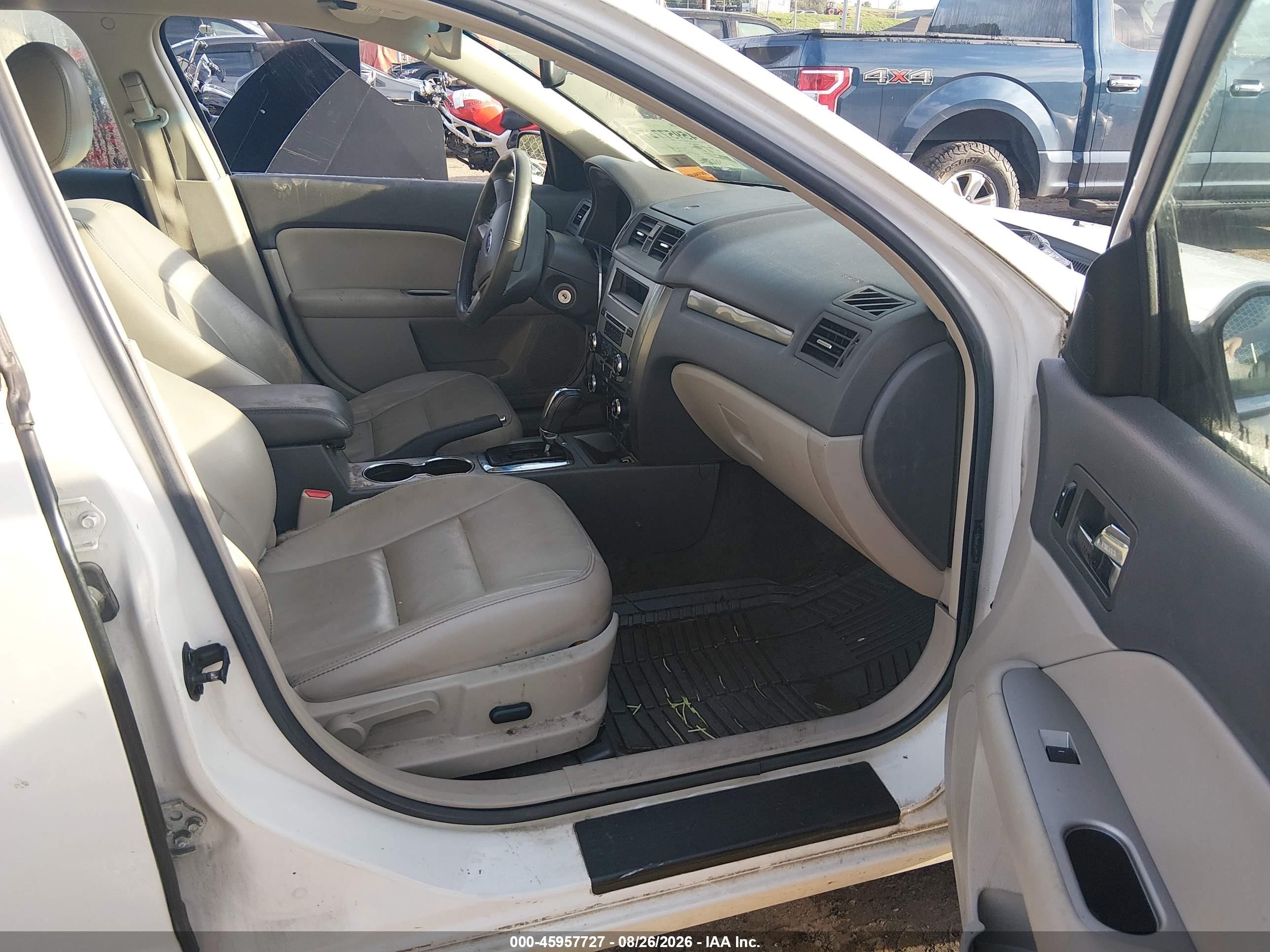 2010 Ford Fusion Sel White vin: 3FAHP0CG2AR336277