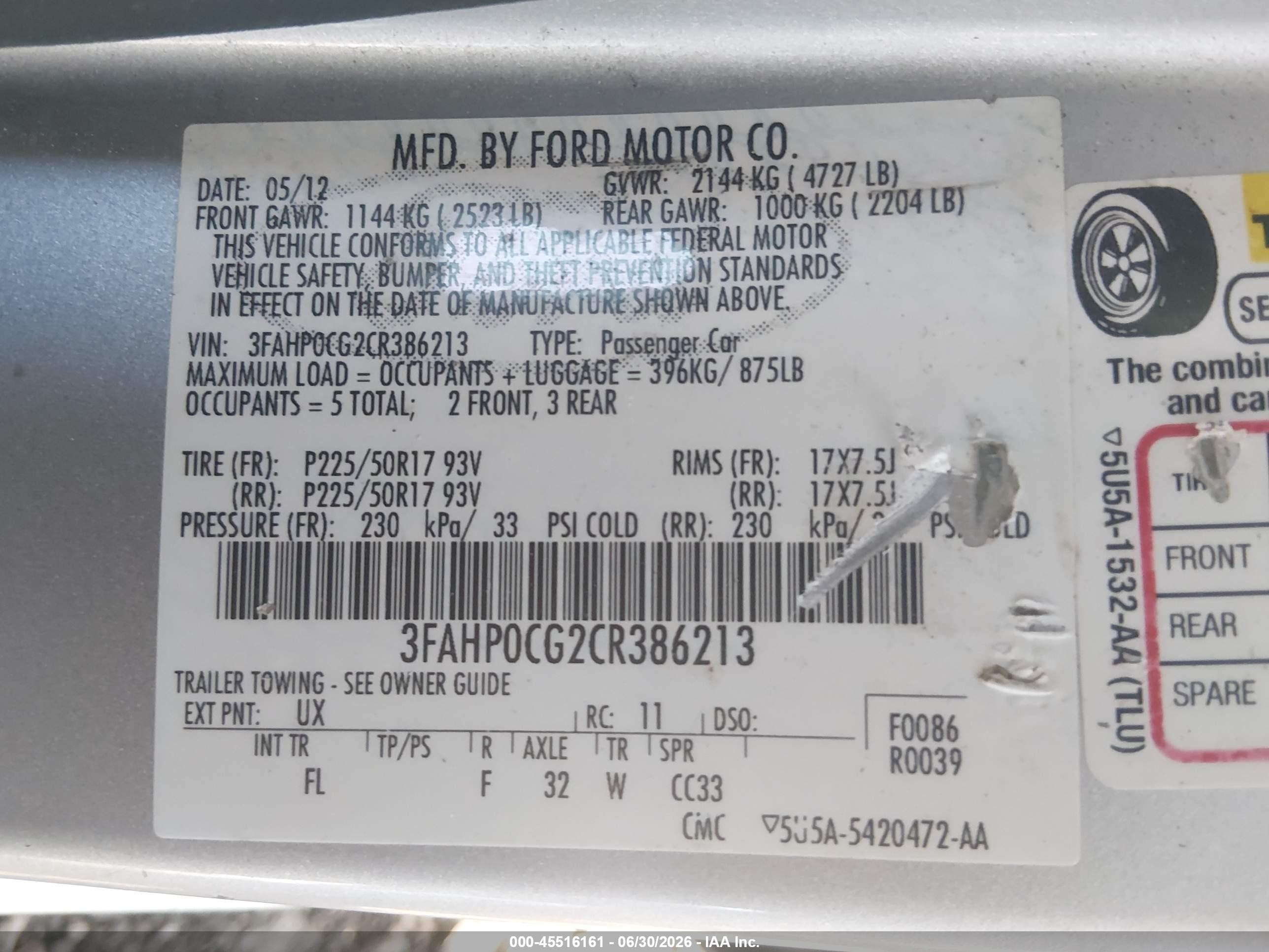 2012 Ford Fusion Sel Silver vin: 3FAHP0CG2CR386213