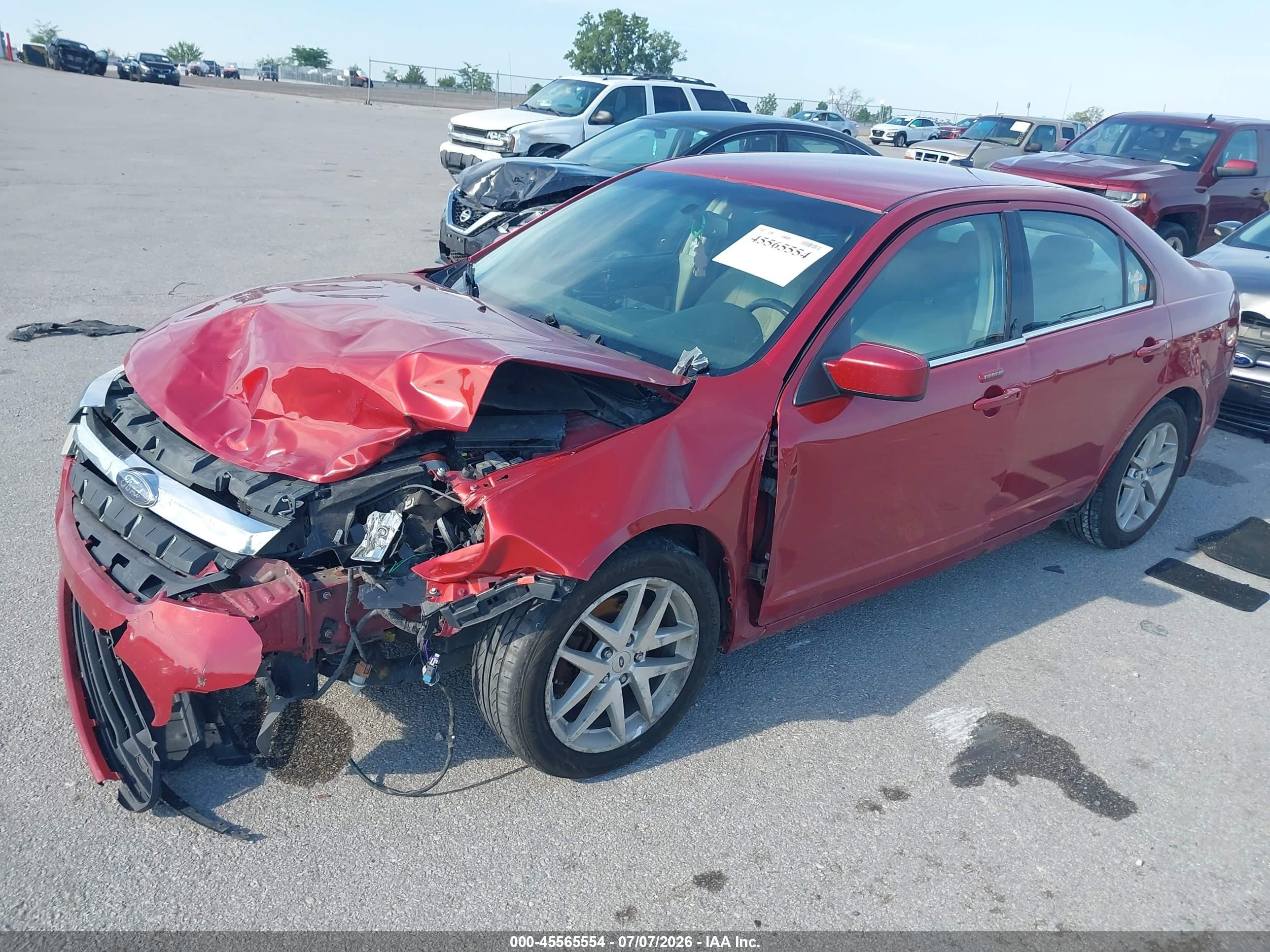 2010 Ford Fusion Sel Red vin: 3FAHP0CG3AR252792