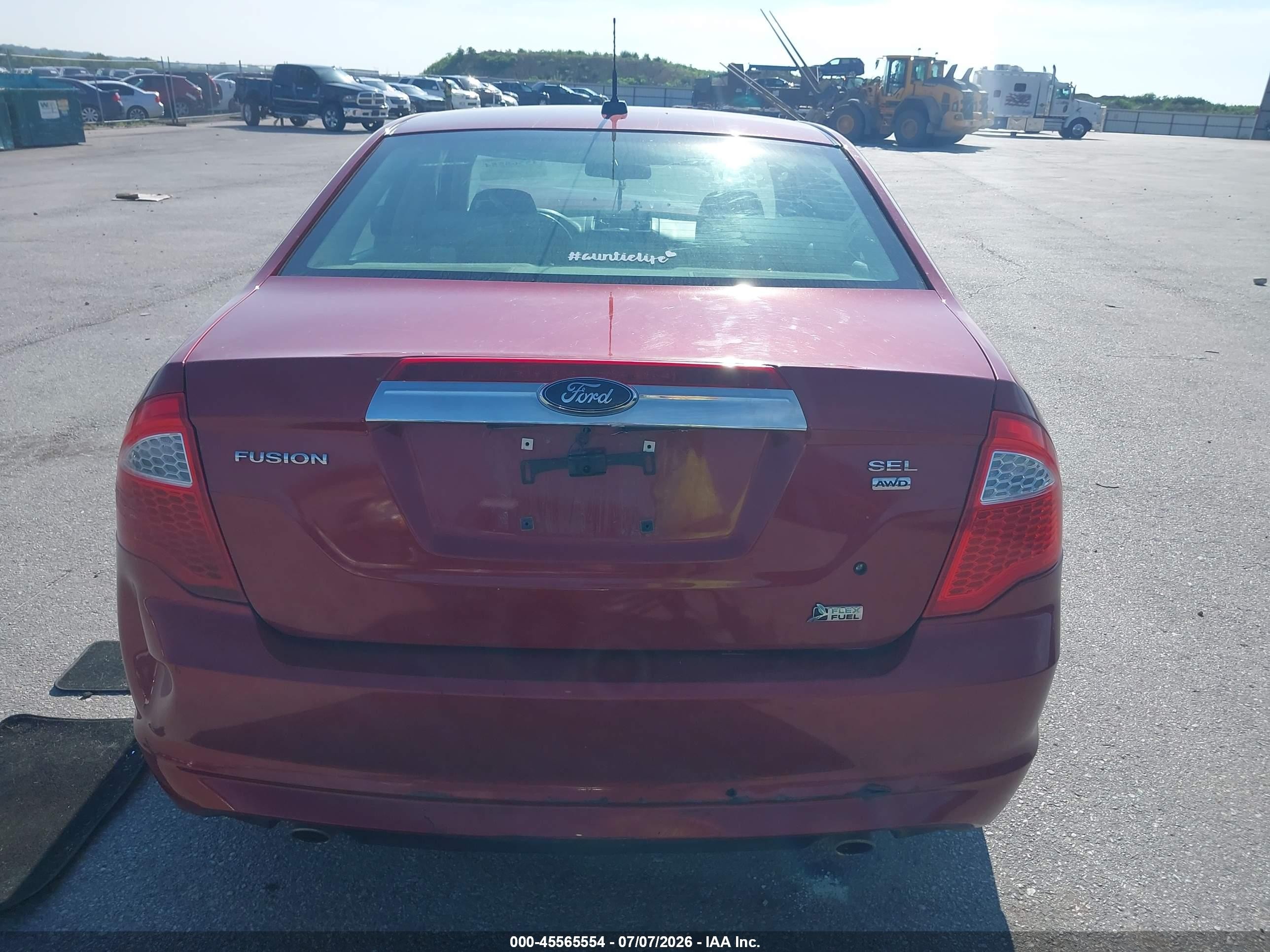 2010 Ford Fusion Sel Red vin: 3FAHP0CG3AR252792