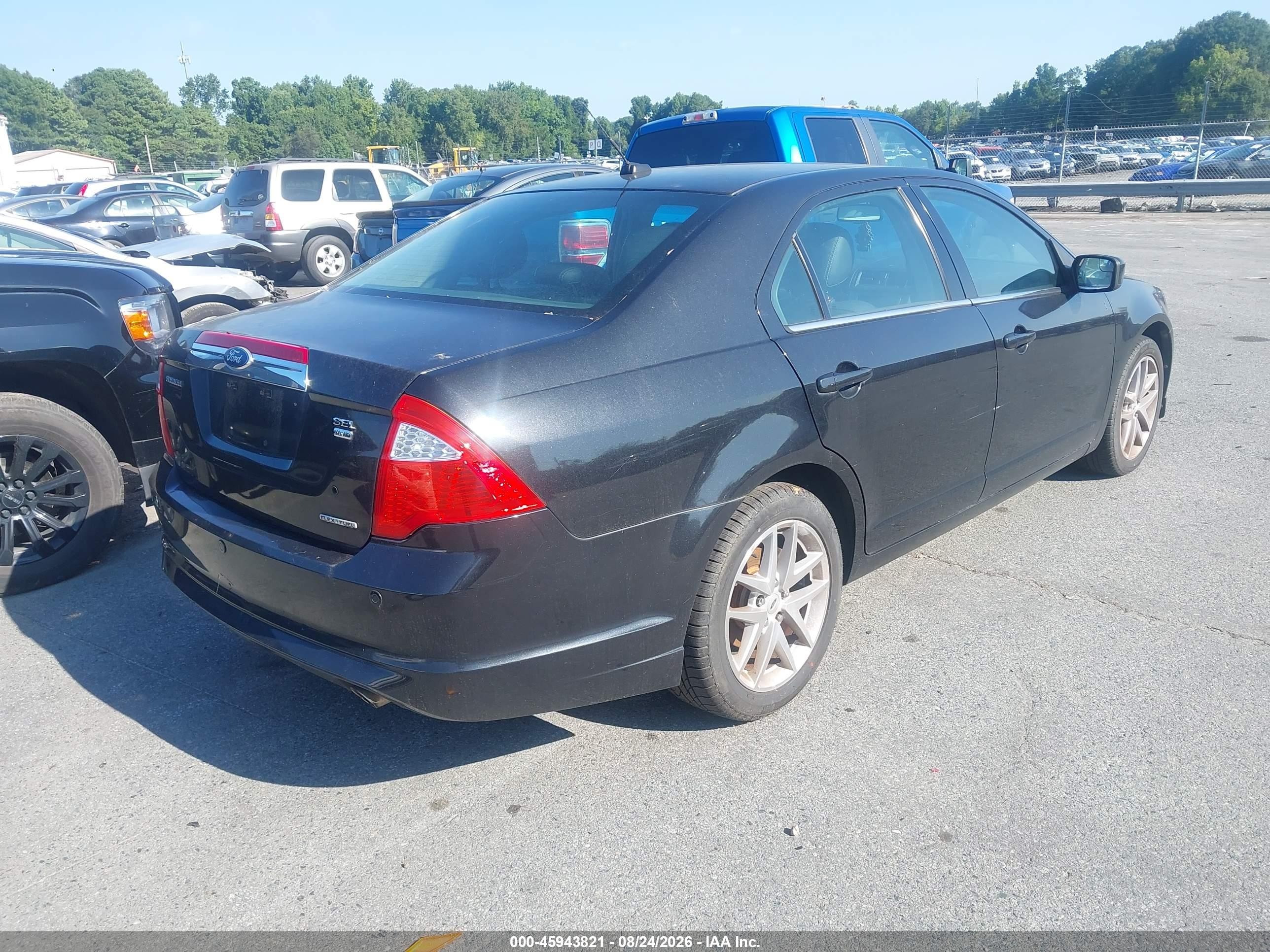 2011 Ford Fusion Sel Черный vin: 3FAHP0CG4BR262474
