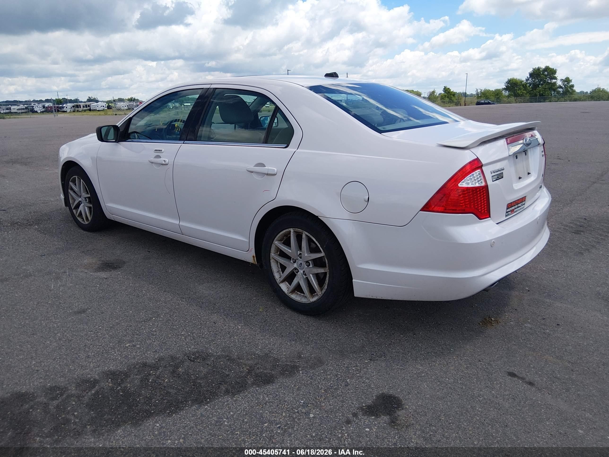 2010 Ford Fusion Sel White vin: 3FAHP0CG6AR355835
