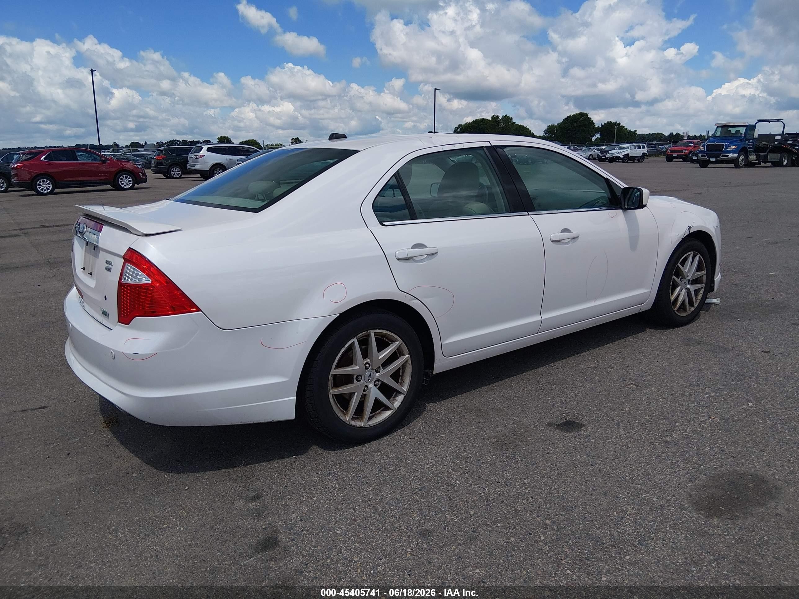 2010 Ford Fusion Sel White vin: 3FAHP0CG6AR355835