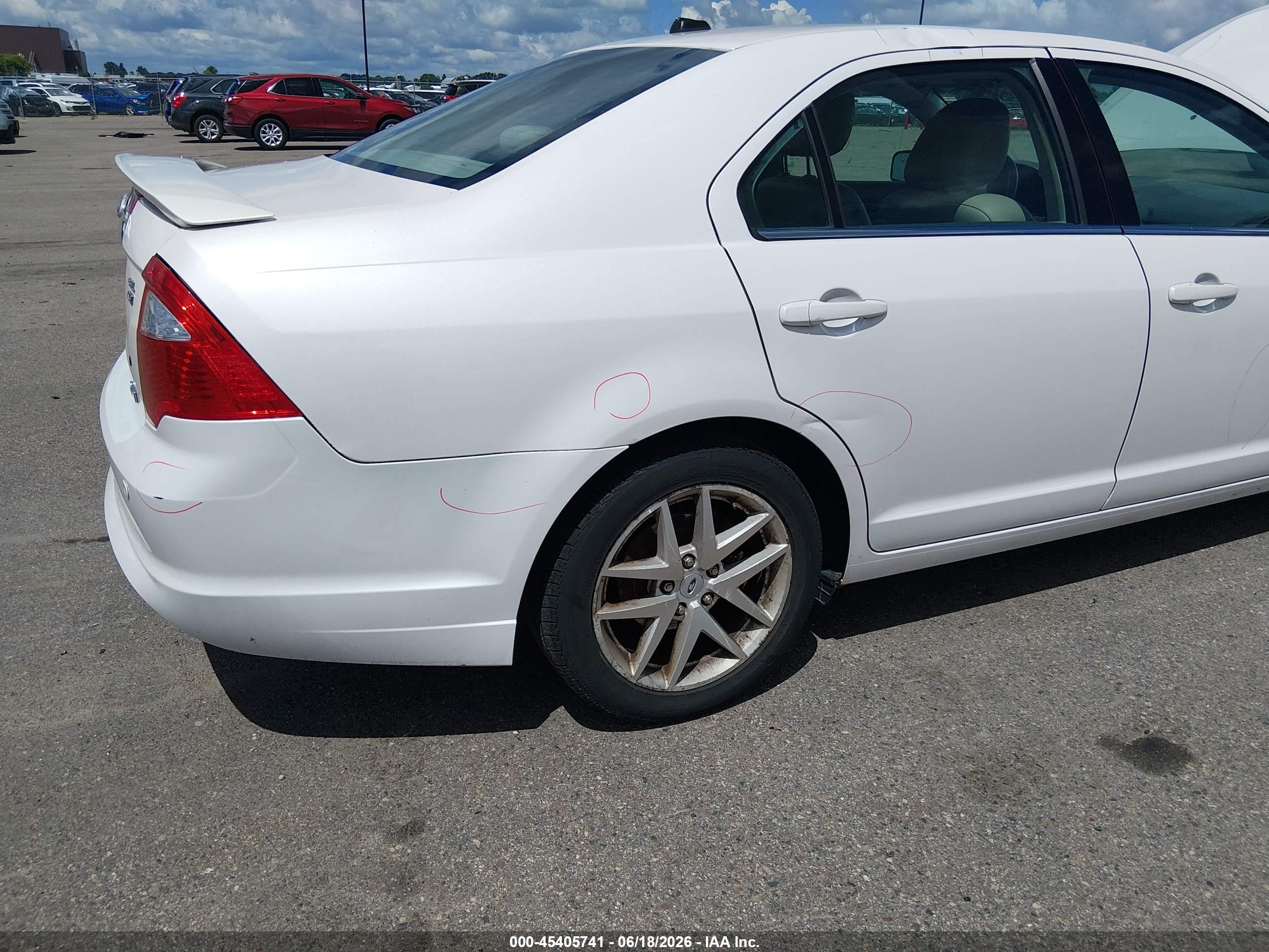 2010 Ford Fusion Sel White vin: 3FAHP0CG6AR355835