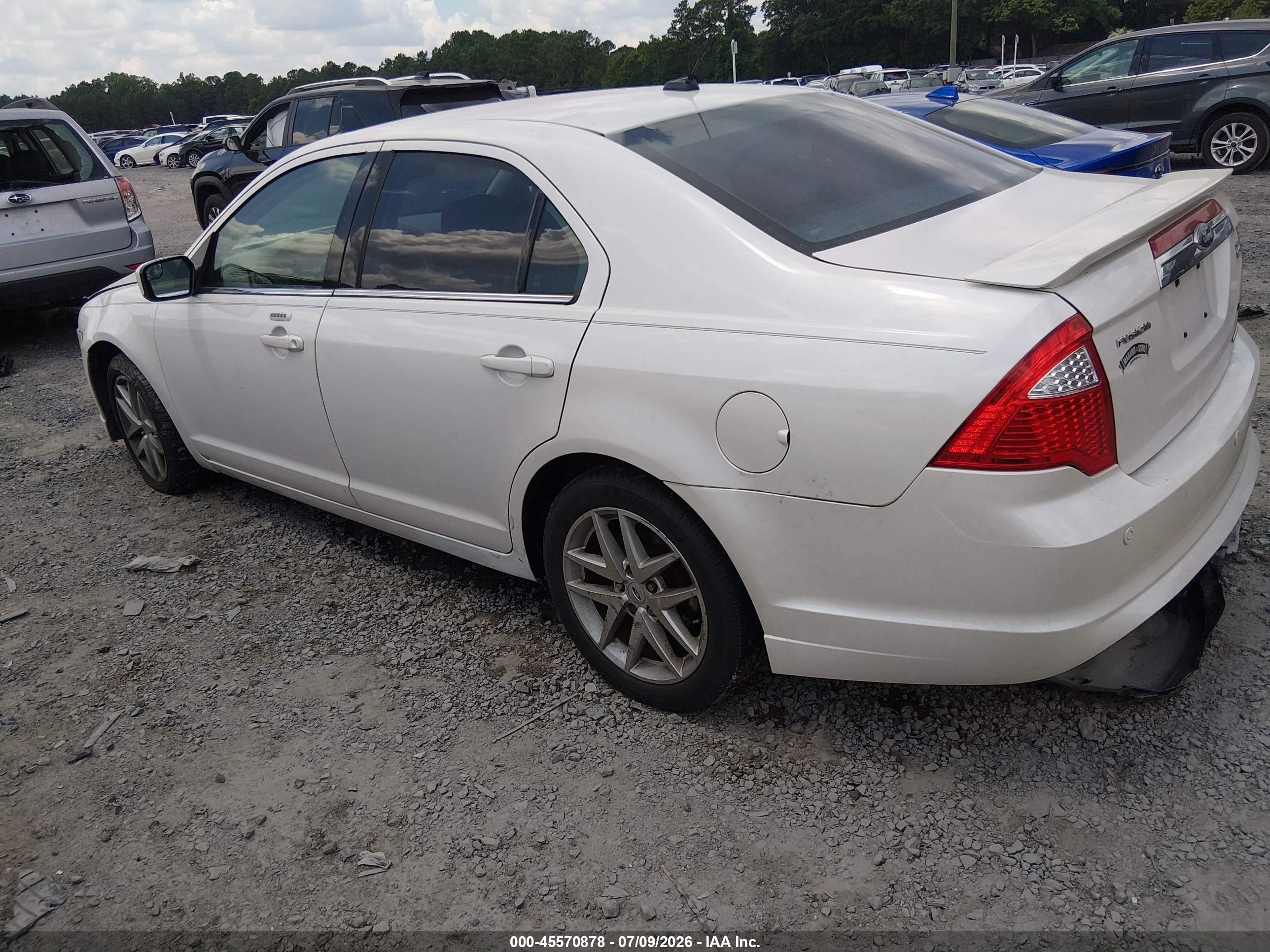 2011 Ford Fusion Sel White vin: 3FAHP0CG6BR179726