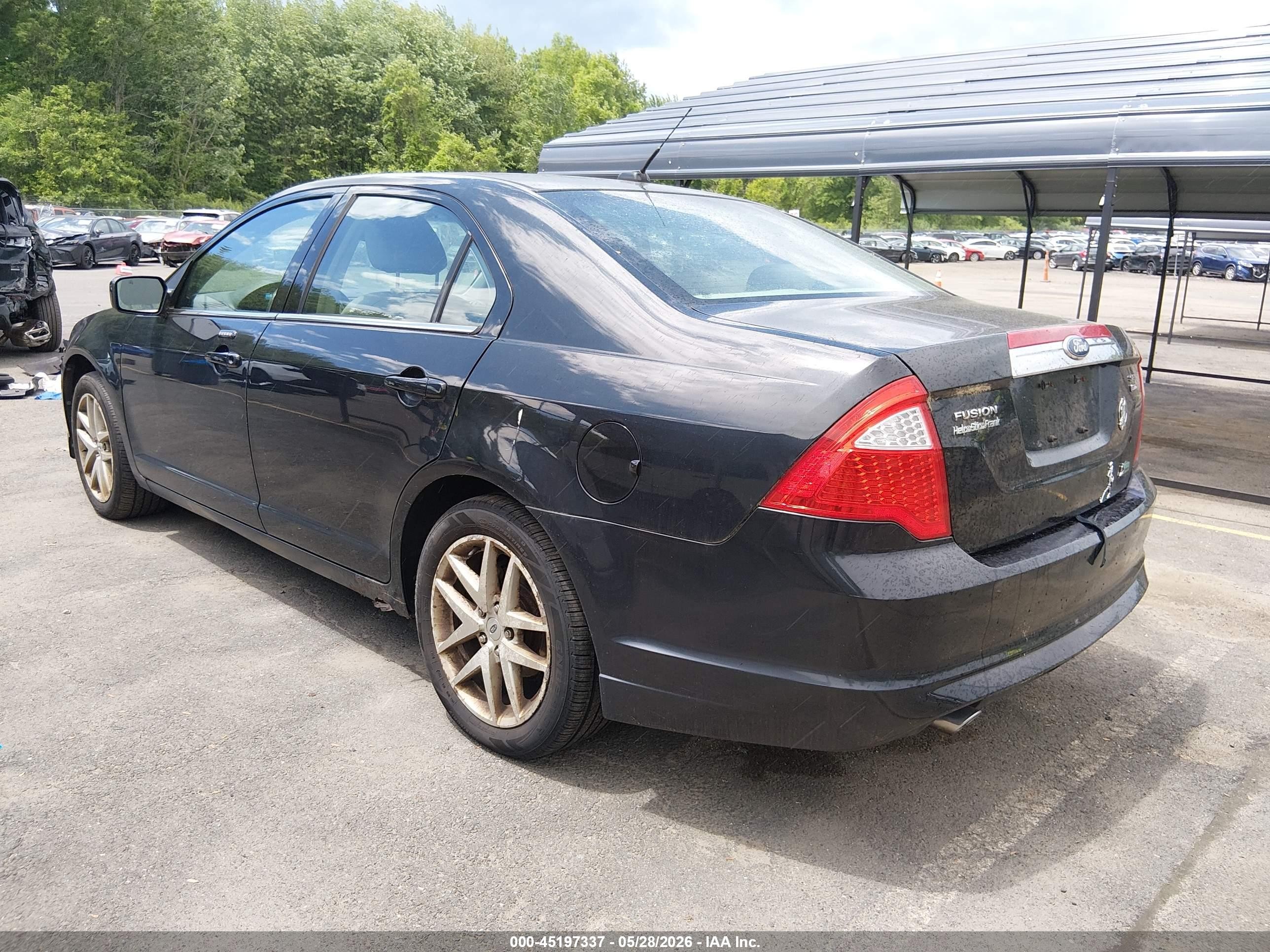 2010 Ford Fusion Sel Black vin: 3FAHP0CG7AR342012