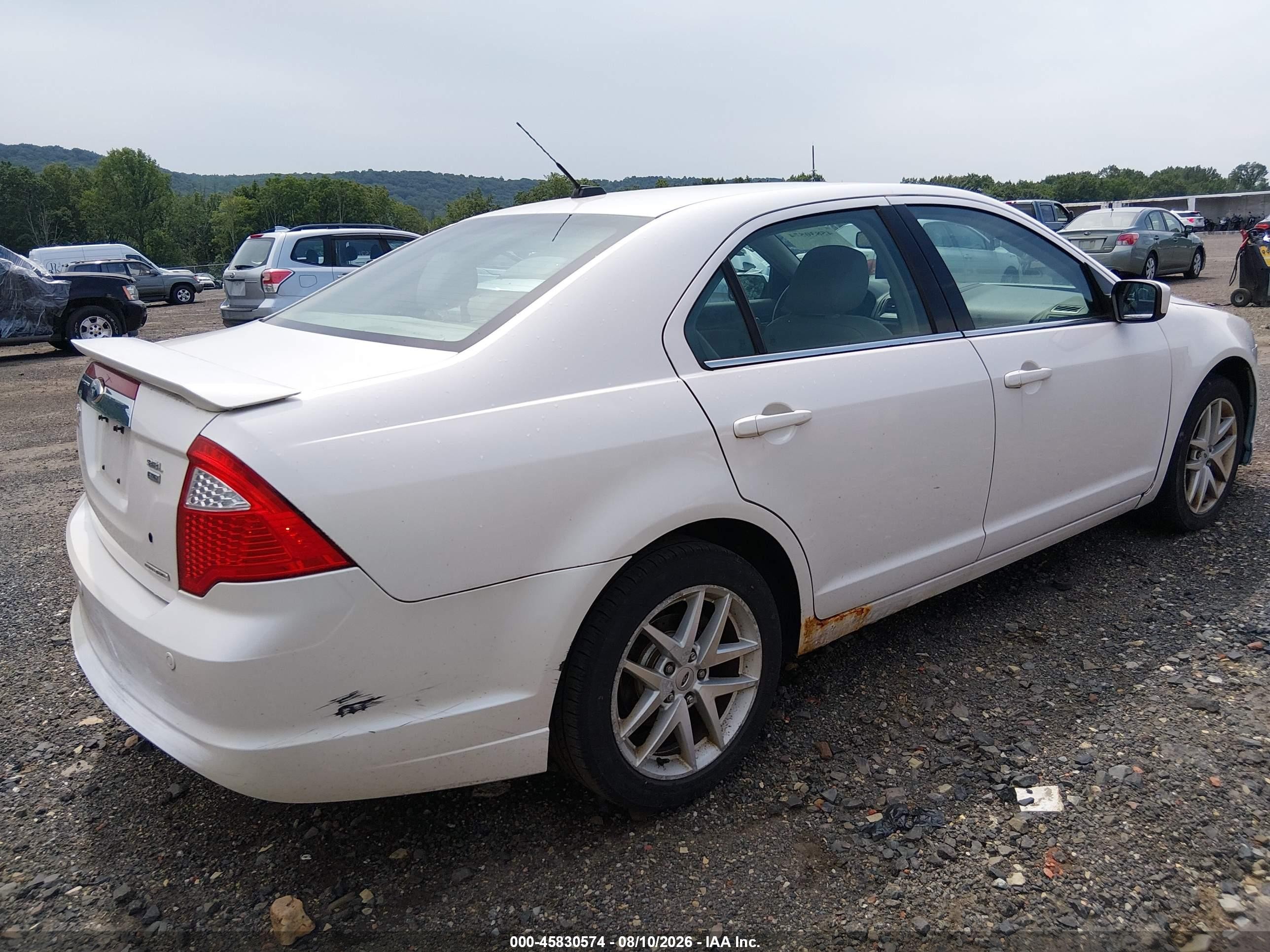 2011 Ford Fusion Sel Белый vin: 3FAHP0CG7BR176432
