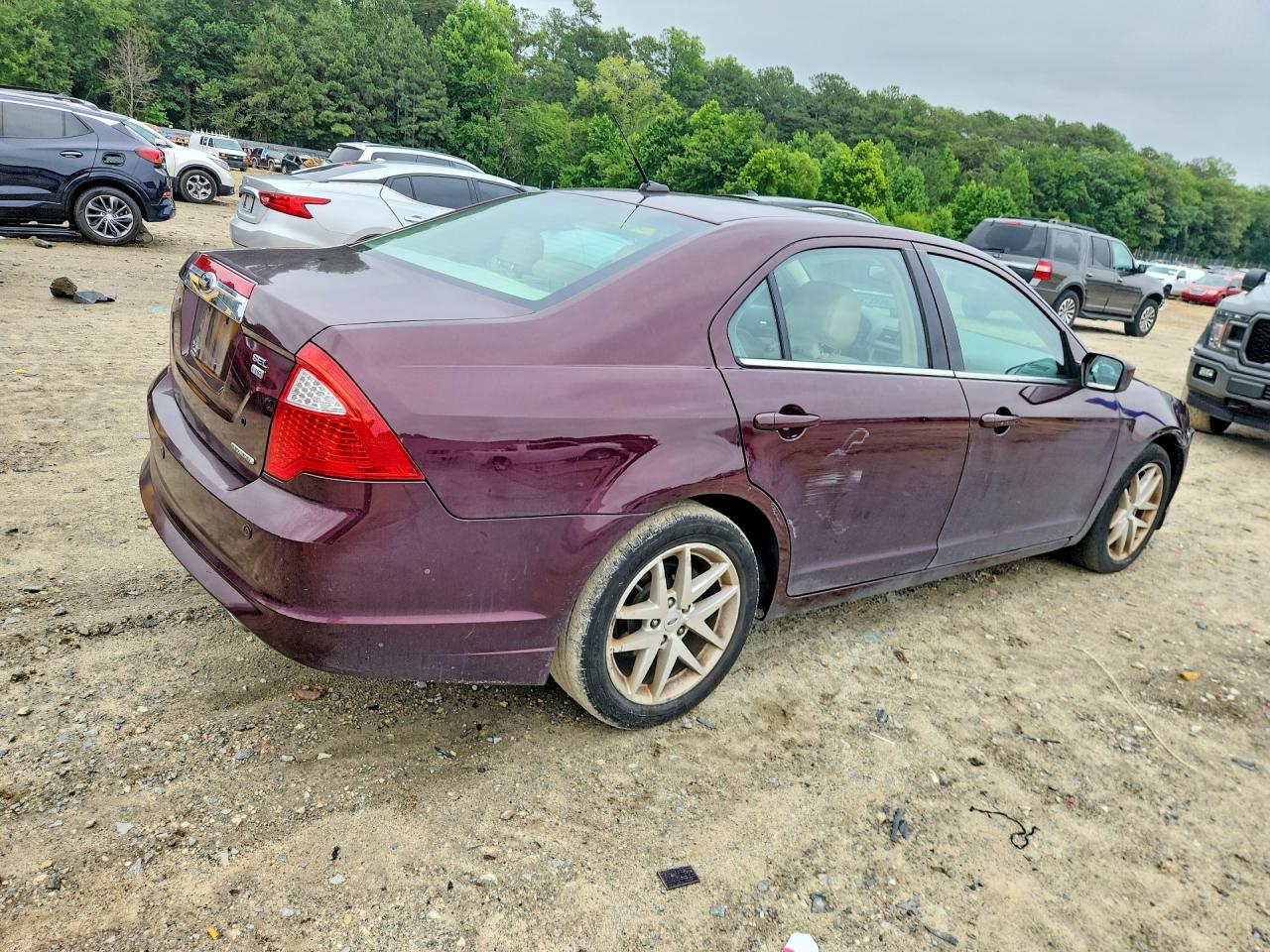 2012 Ford Fusion Sel Burgundy vin: 3FAHP0CG9CR347487
