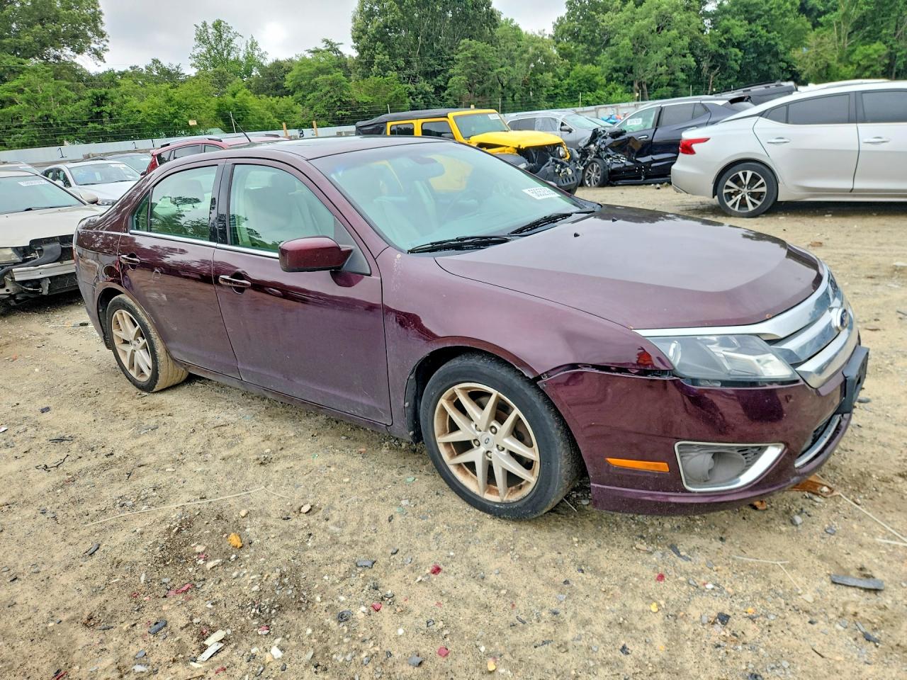 2012 Ford Fusion Sel Burgundy vin: 3FAHP0CG9CR347487