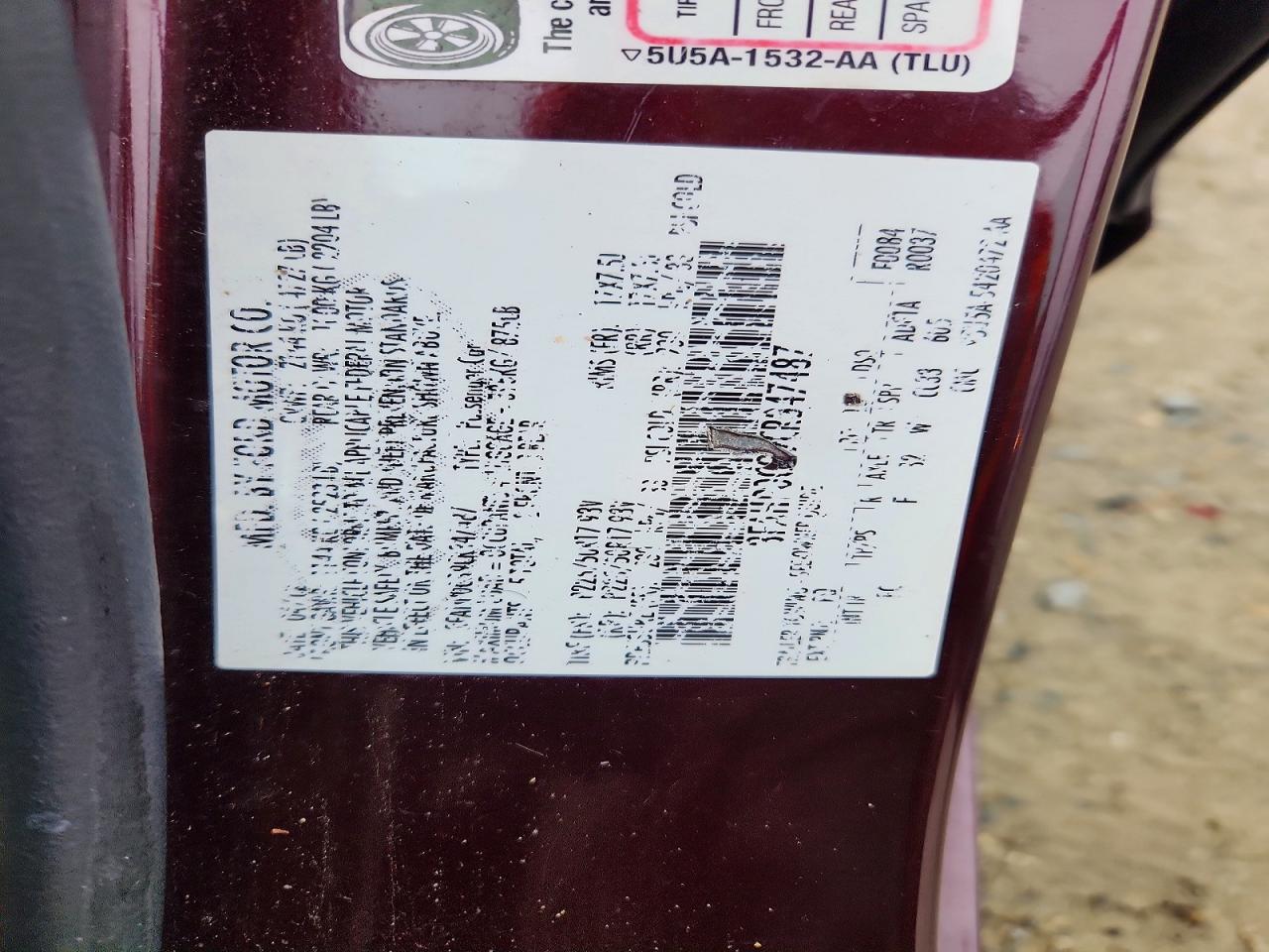 2012 Ford Fusion Sel Burgundy vin: 3FAHP0CG9CR347487
