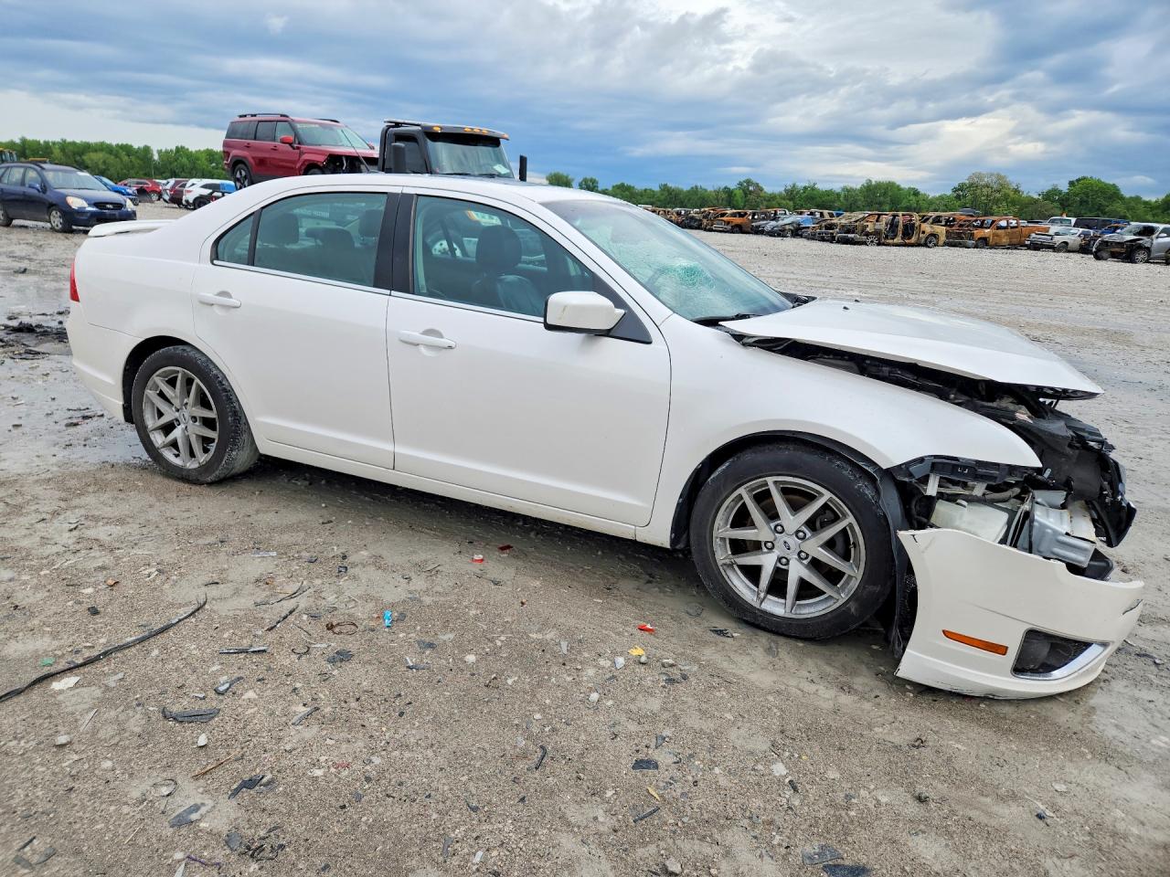 2012 Ford Fusion Sel White vin: 3FAHP0CGXCR390980