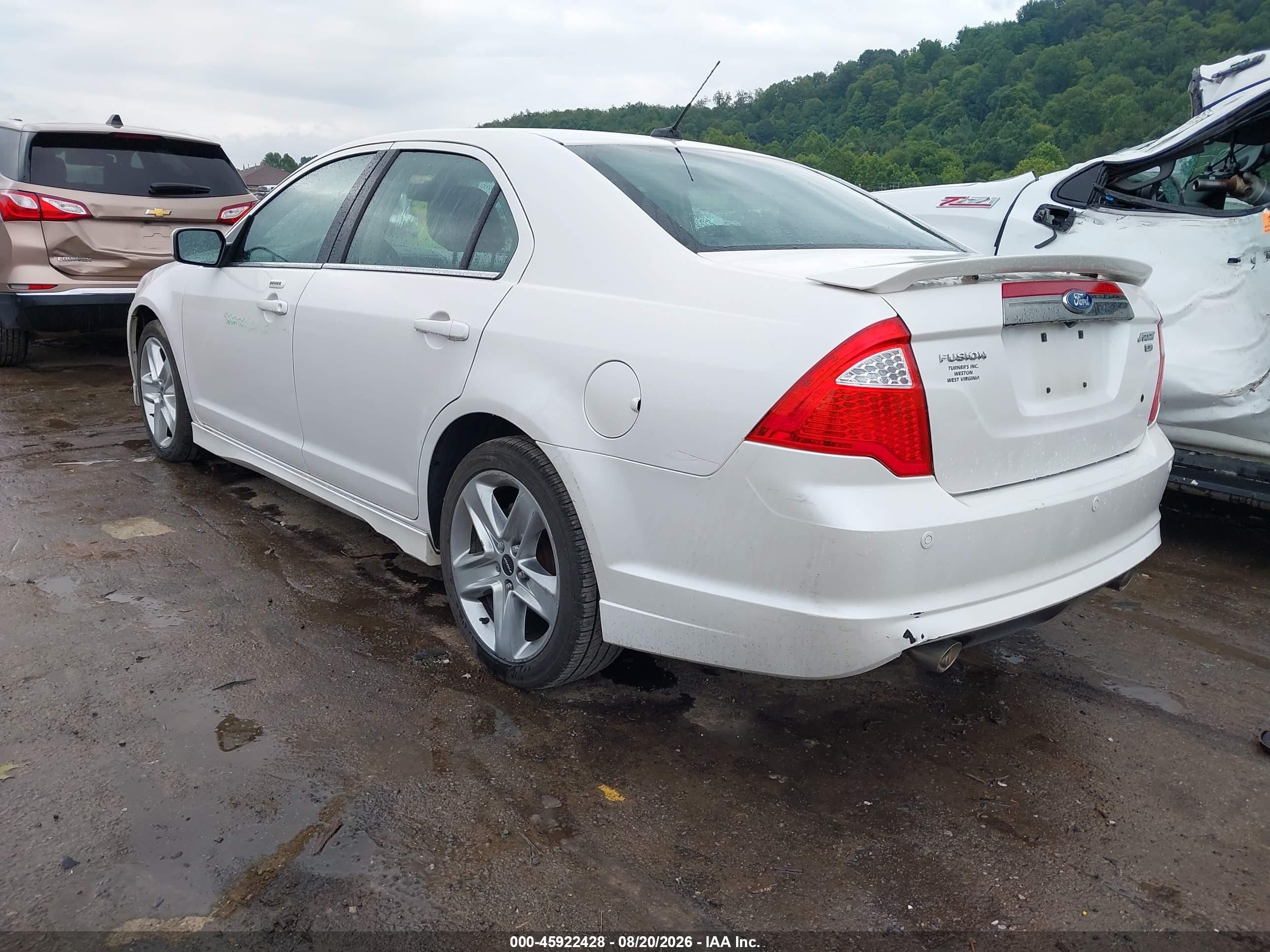 2011 Ford Fusion Sport White vin: 3FAHP0DC4BR307845