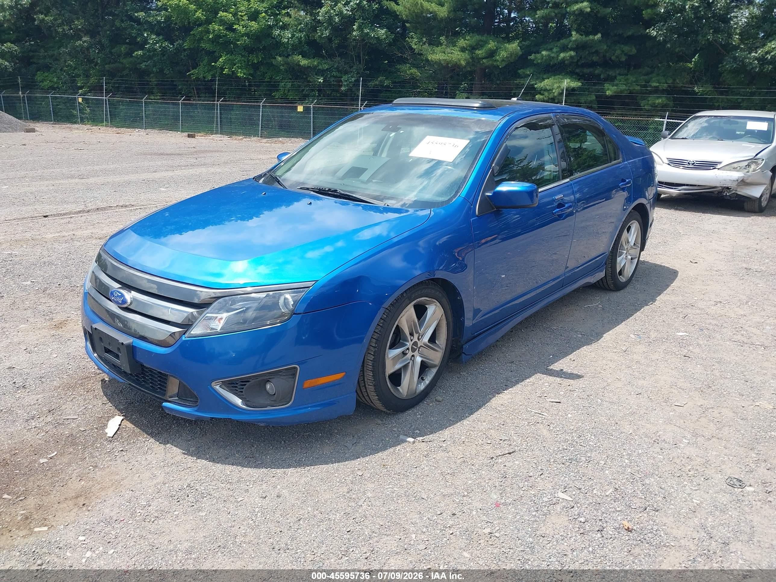 2012 Ford Fusion Sport Blue vin: 3FAHP0DC8CR268274