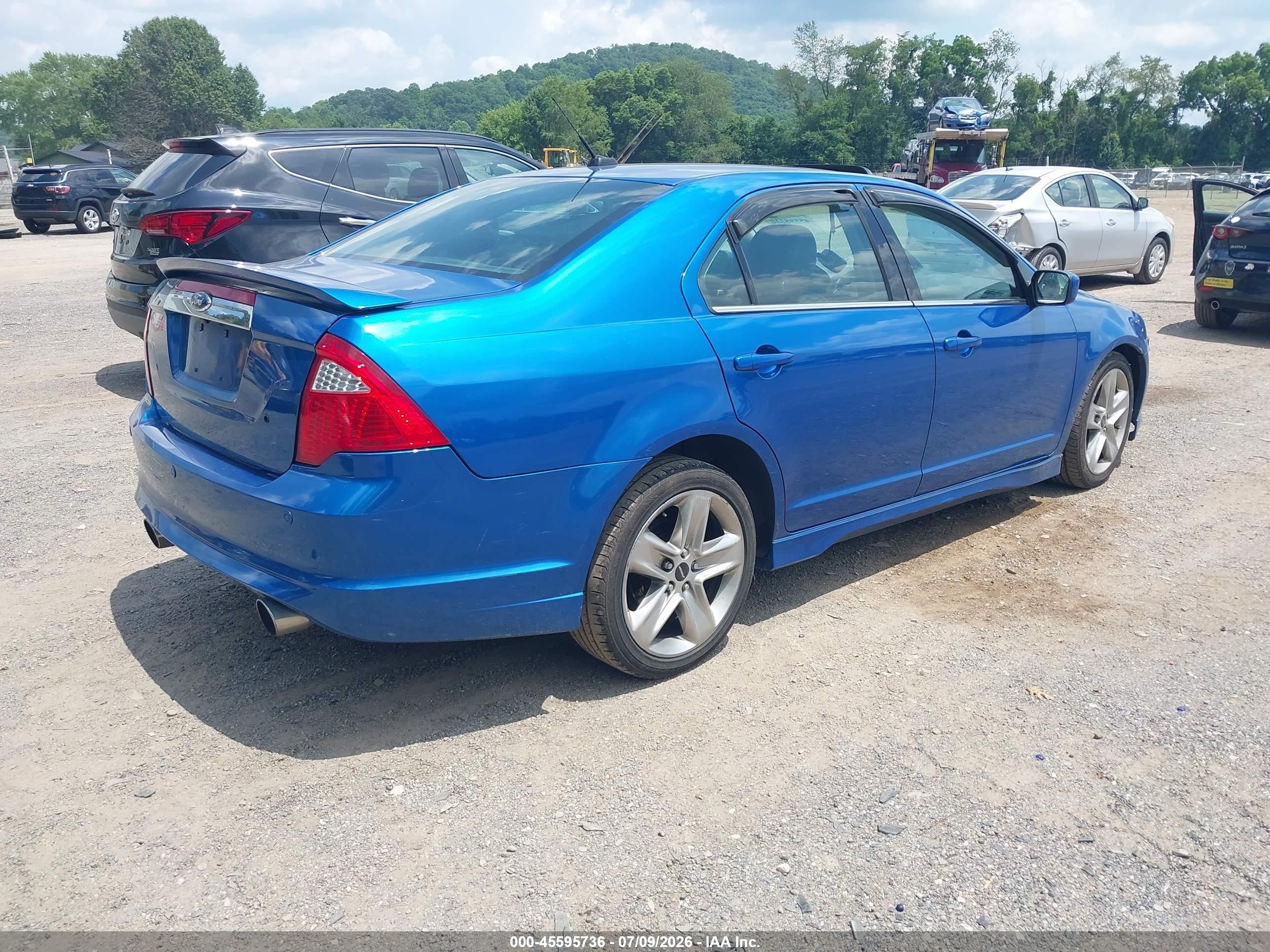 2012 Ford Fusion Sport Blue vin: 3FAHP0DC8CR268274