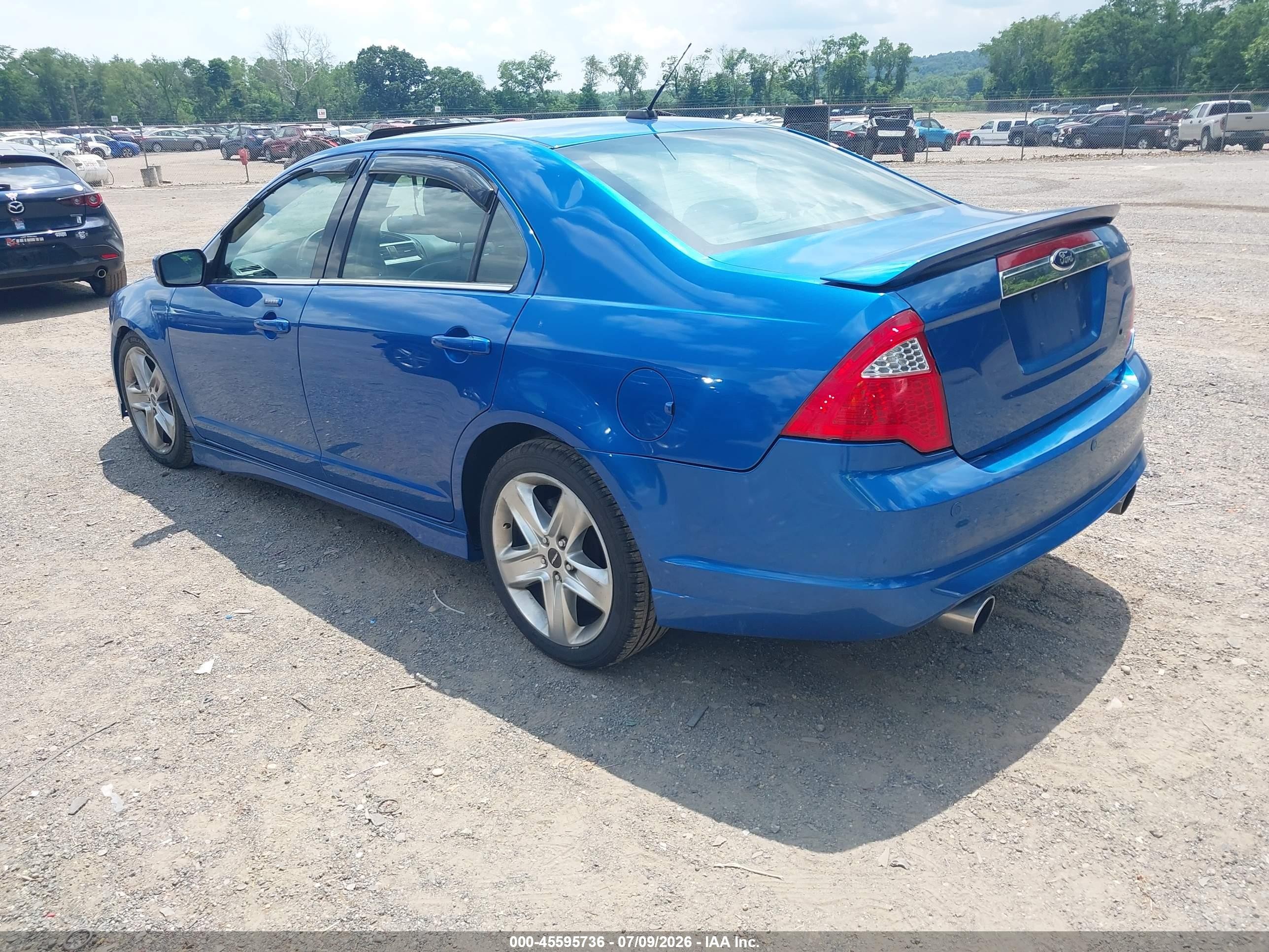 2012 Ford Fusion Sport Blue vin: 3FAHP0DC8CR268274