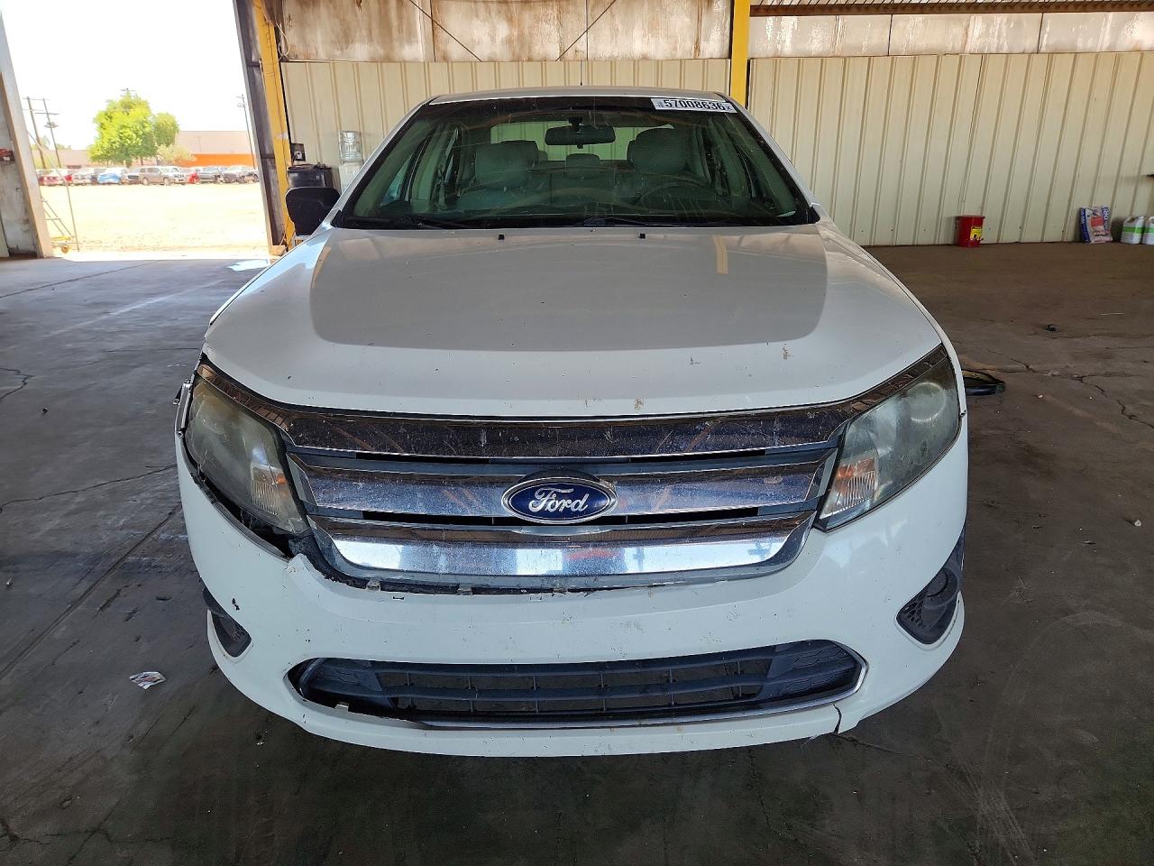 2012 Ford Fusion S White vin: 3FAHP0GA1CR200036