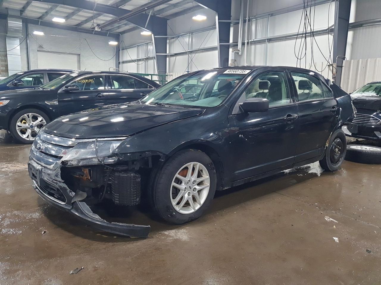 2012 Ford Fusion S Черный vin: 3FAHP0GA3CR438597