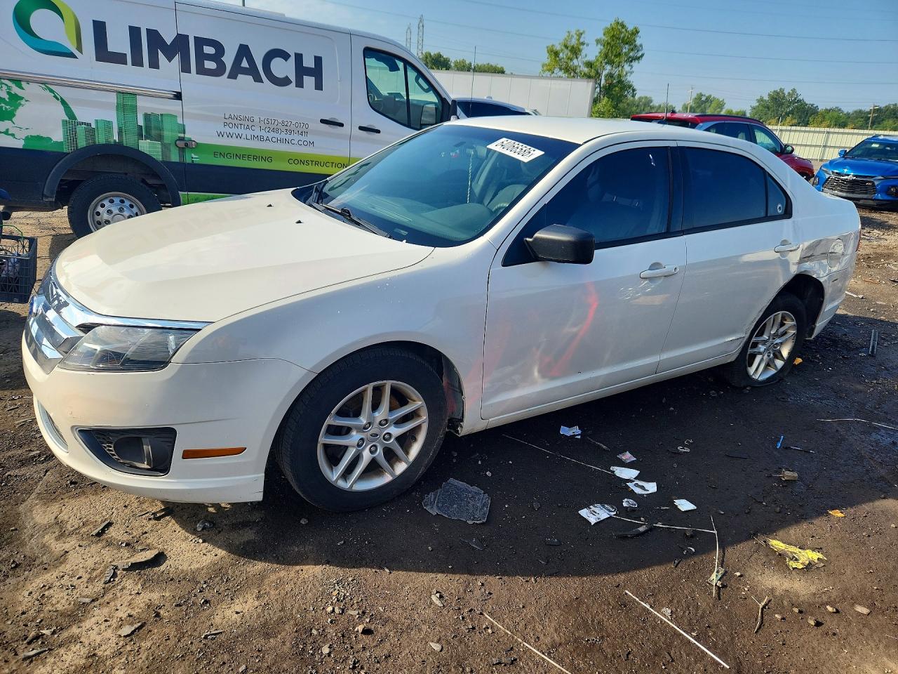 2011 Ford Fusion S White vin: 3FAHP0GA5BR297076