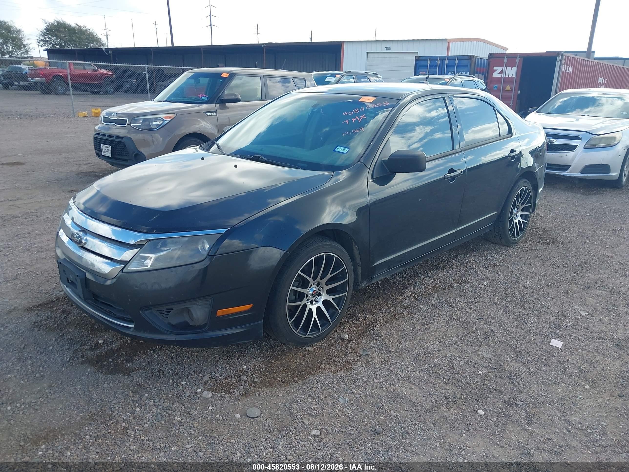 2012 Ford Fusion S Black vin: 3FAHP0GA5CR449892