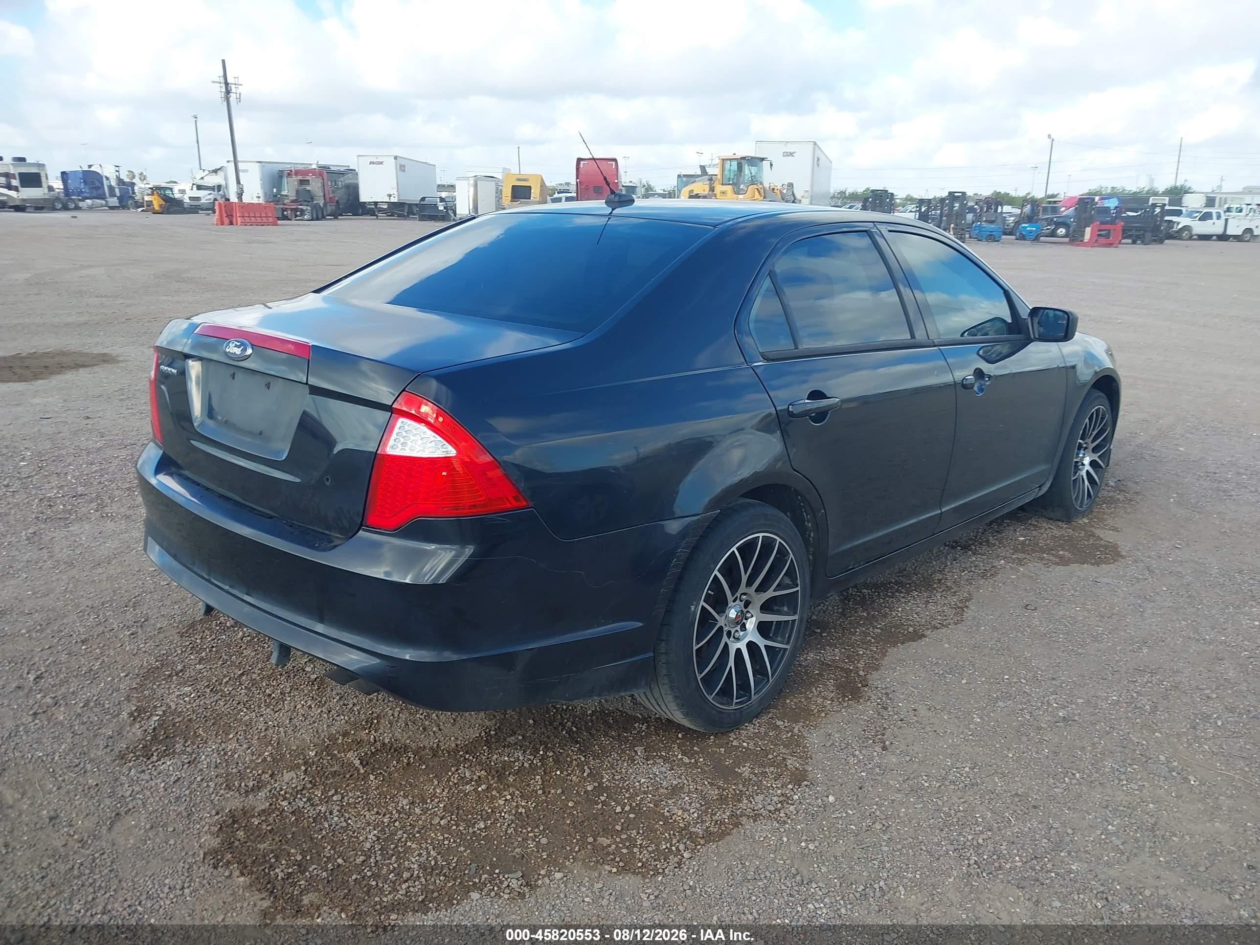 2012 Ford Fusion S Black vin: 3FAHP0GA5CR449892