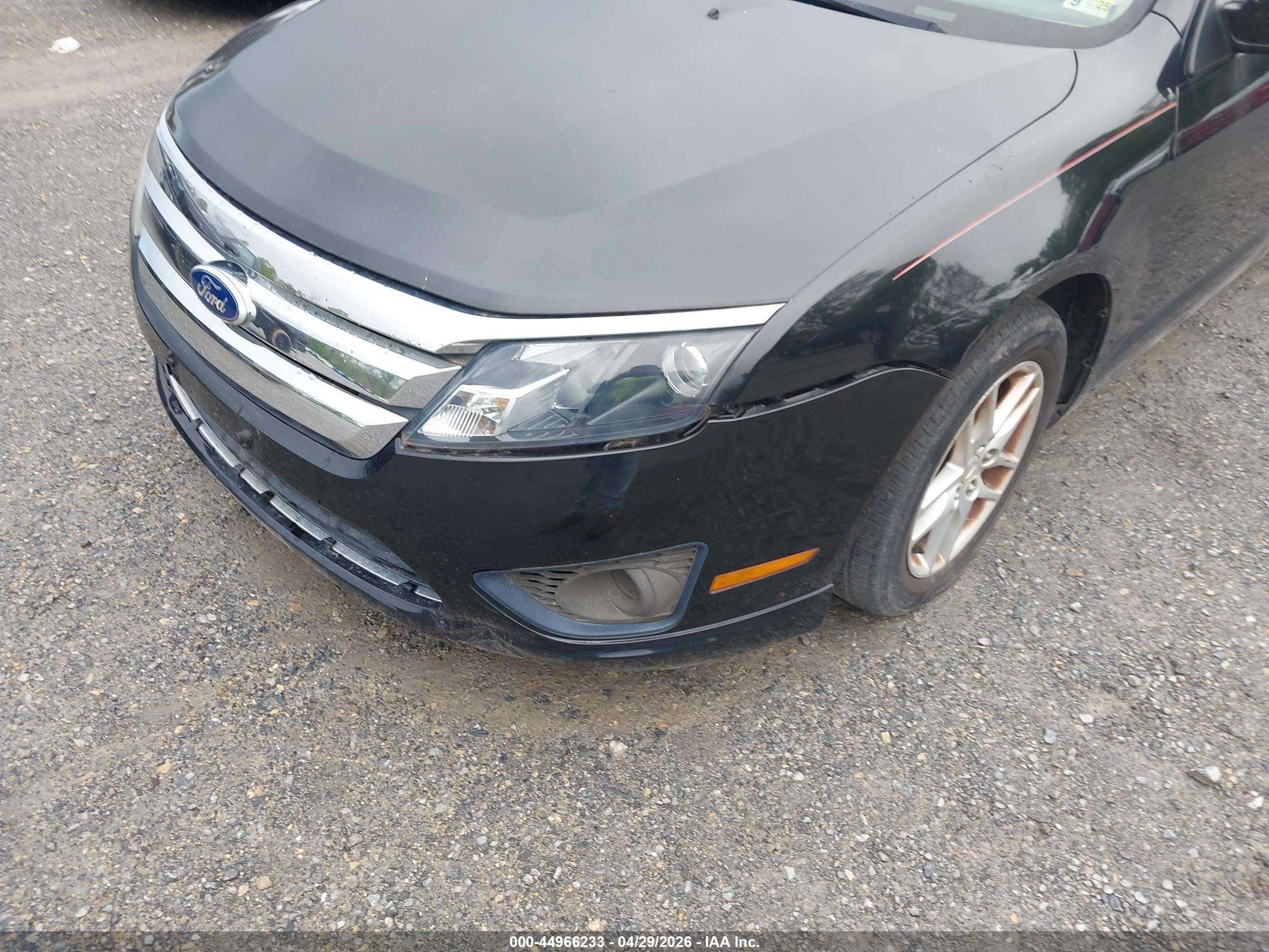 2010 Ford Fusion S Black vin: 3FAHP0GA7AR364971